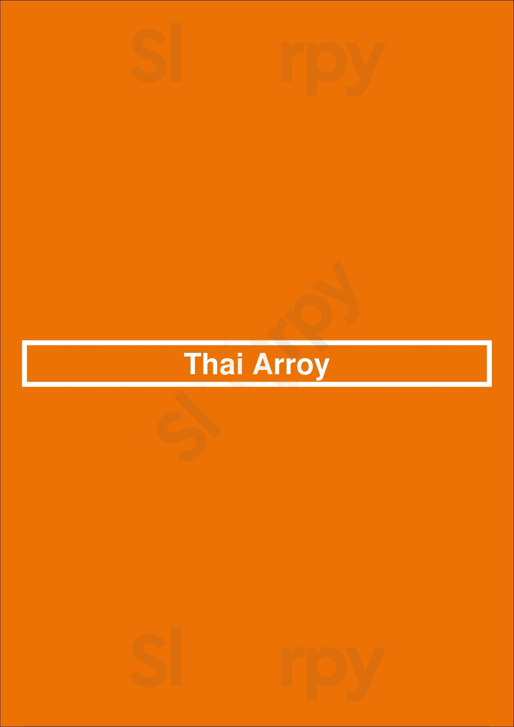 Thai Arroy Virginia Beach Menu - 1