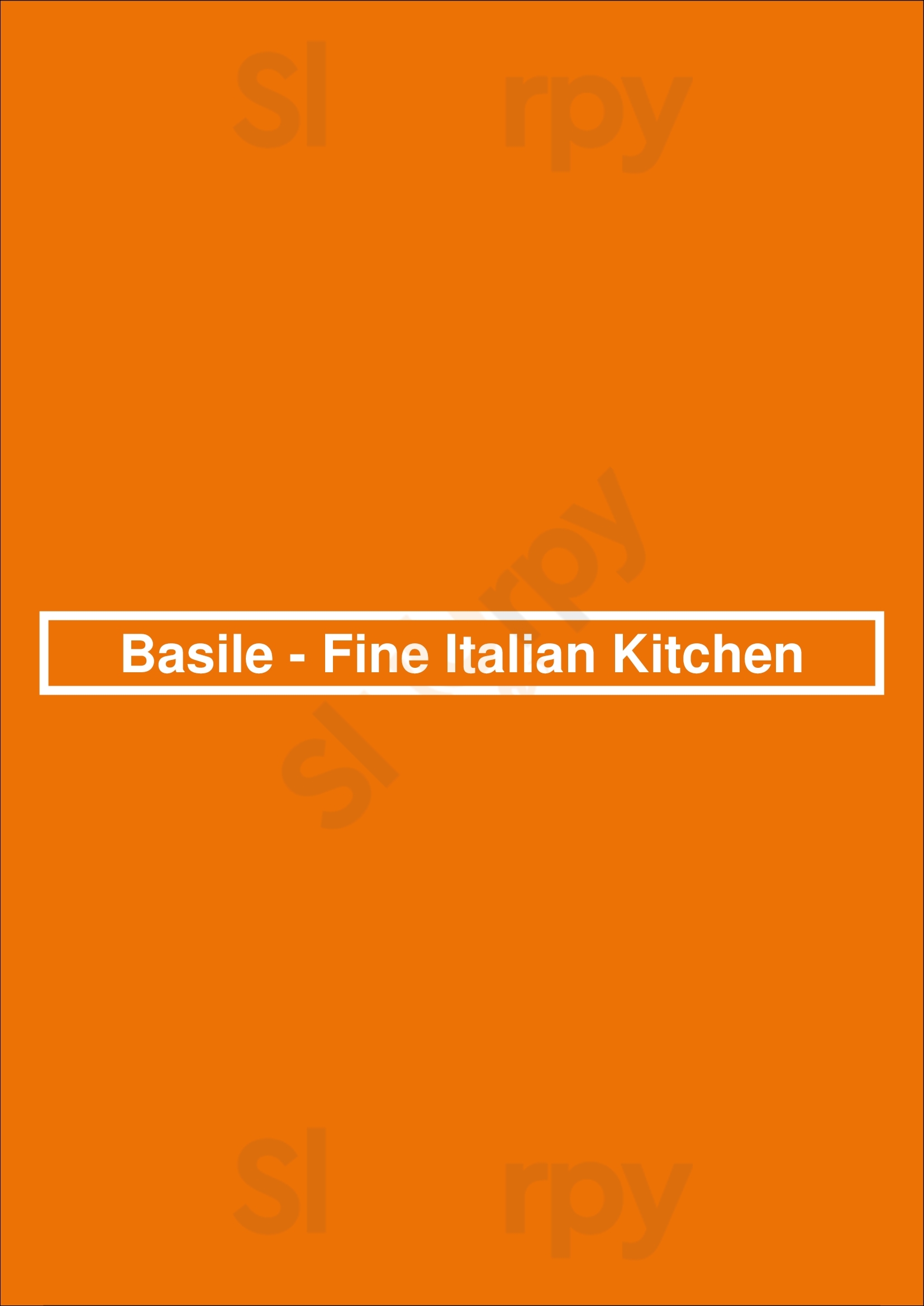 Basile - Fine Italian Kitchen Boston Menu - 1