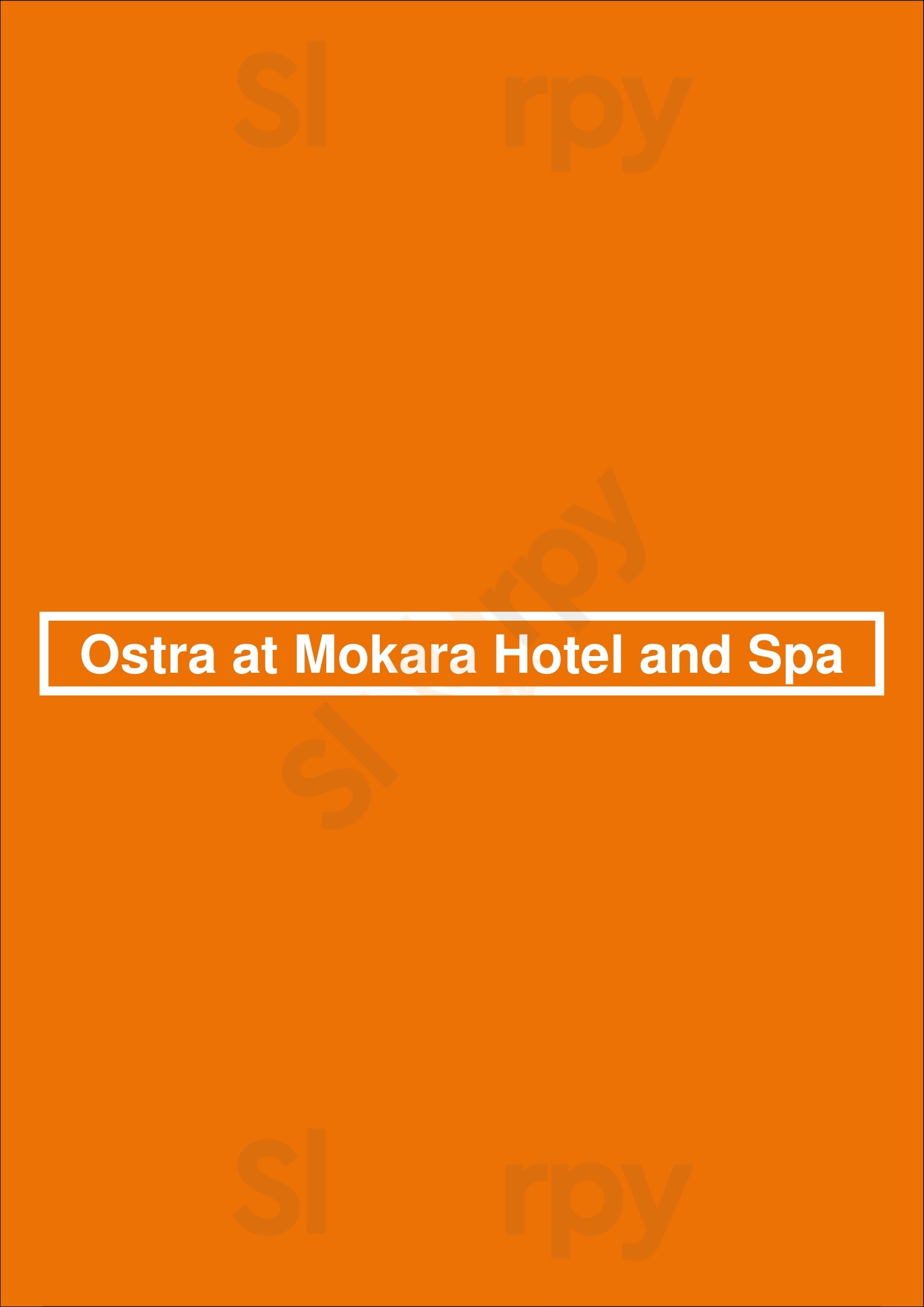 Ostra At Mokara Hotel And Spa San Antonio Menu - 1