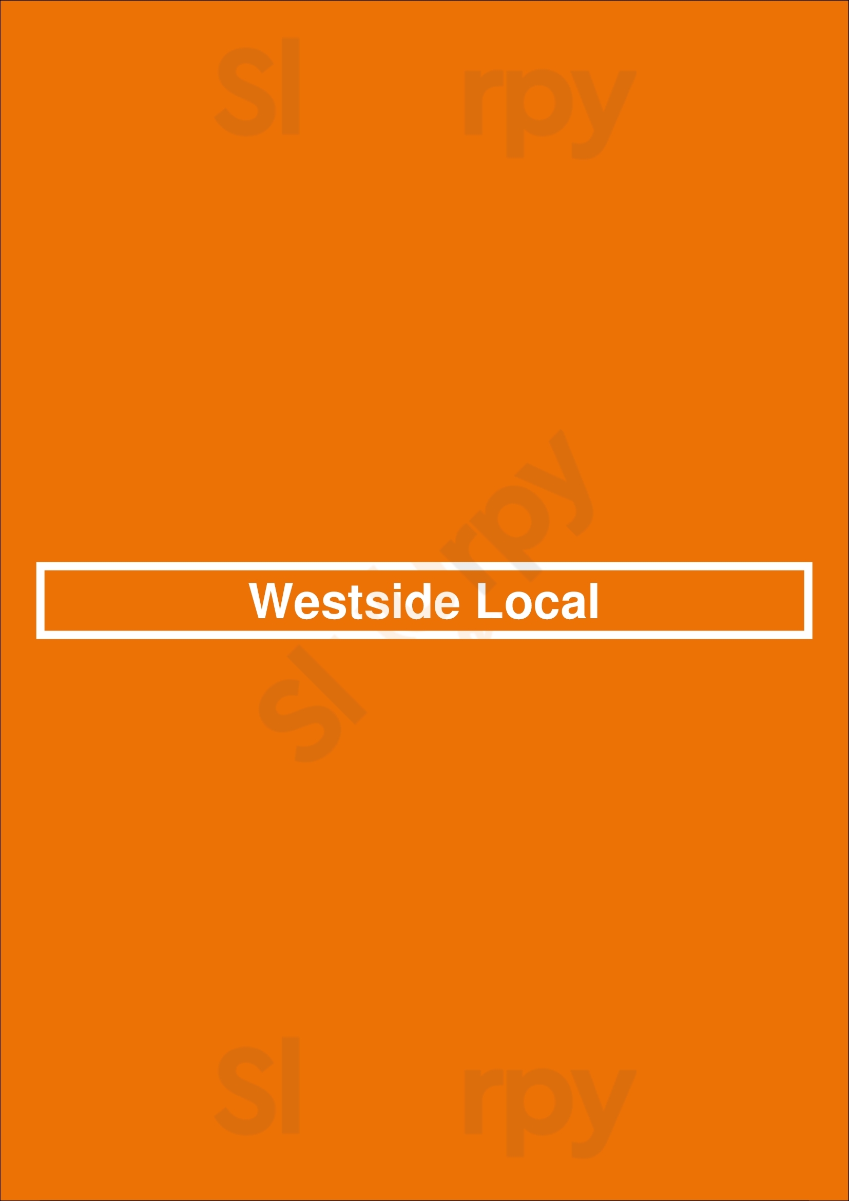 The Westside Local Kansas City Menu - 1