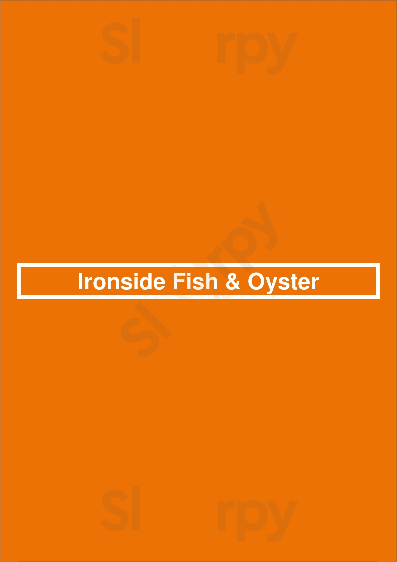 Ironside Fish & Oyster San Diego Menu - 1