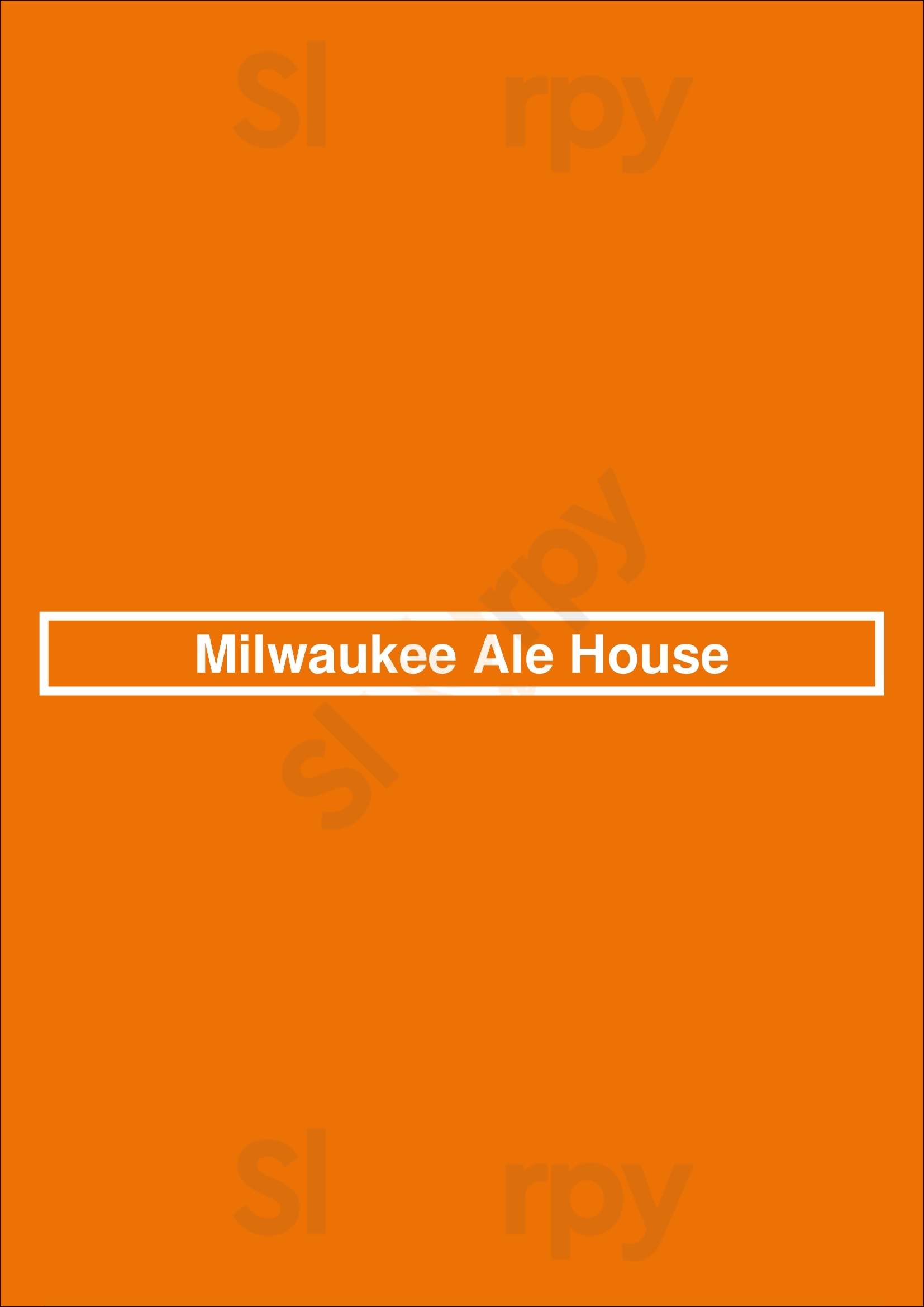 Milwaukee Ale House Milwaukee Menu - 1