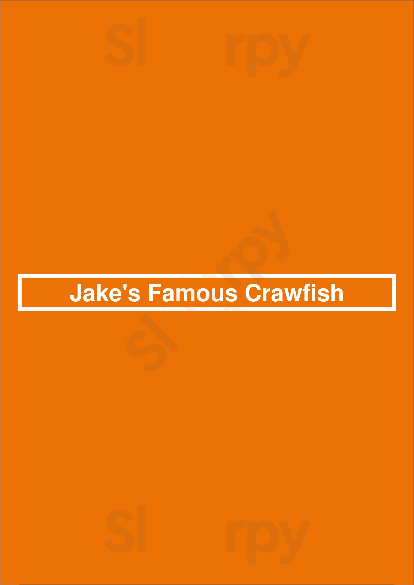 Jake's Famous Crawfish Portland Menu - 1