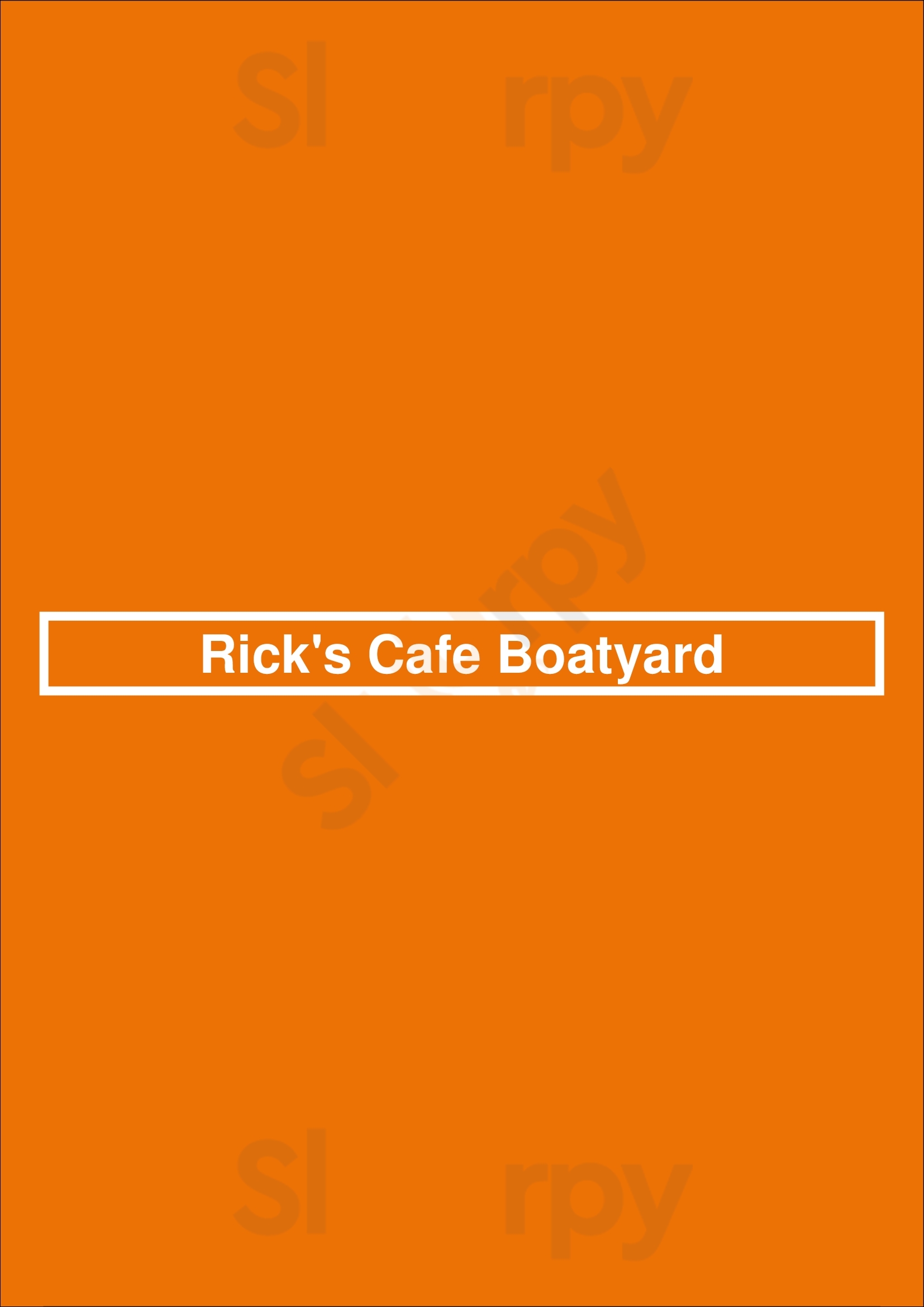 Rick's Cafe Boatyard Indianapolis Menu - 1