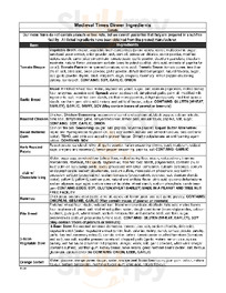 Medieval Times Dinner & Tournament menu
