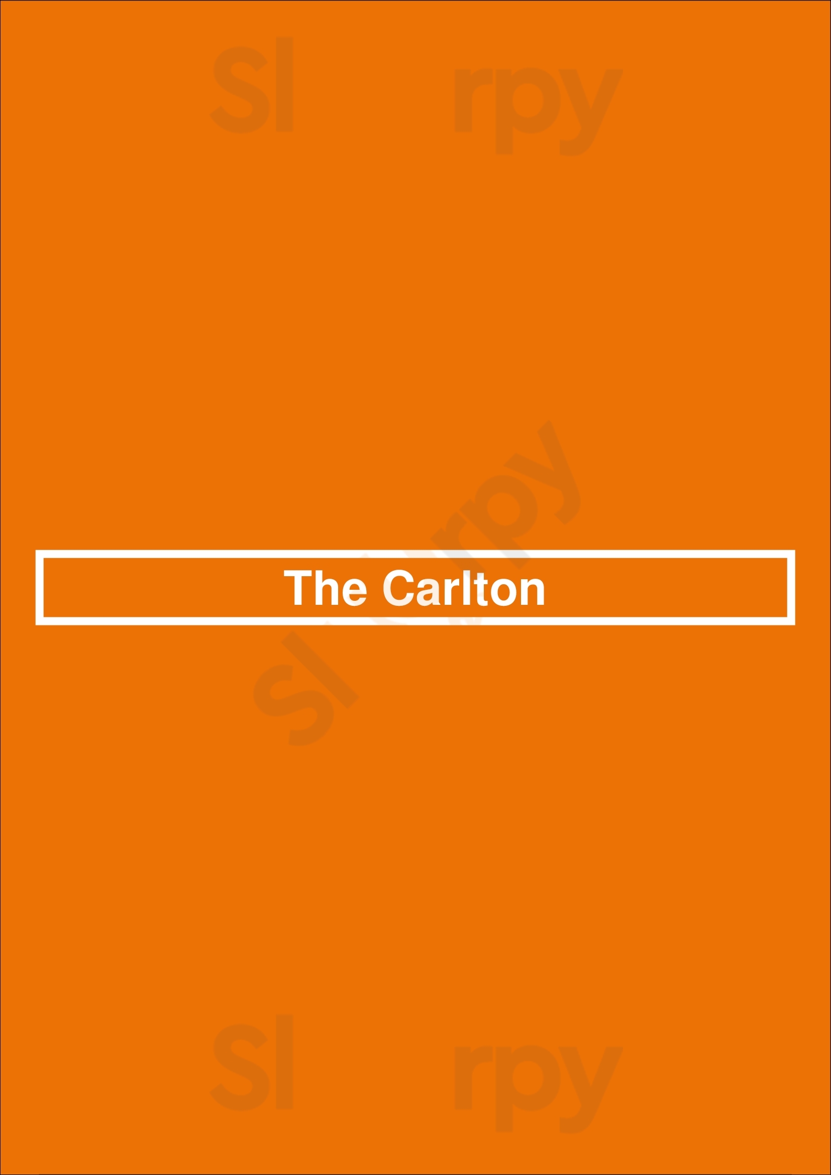 The Carlton Pittsburgh Menu - 1