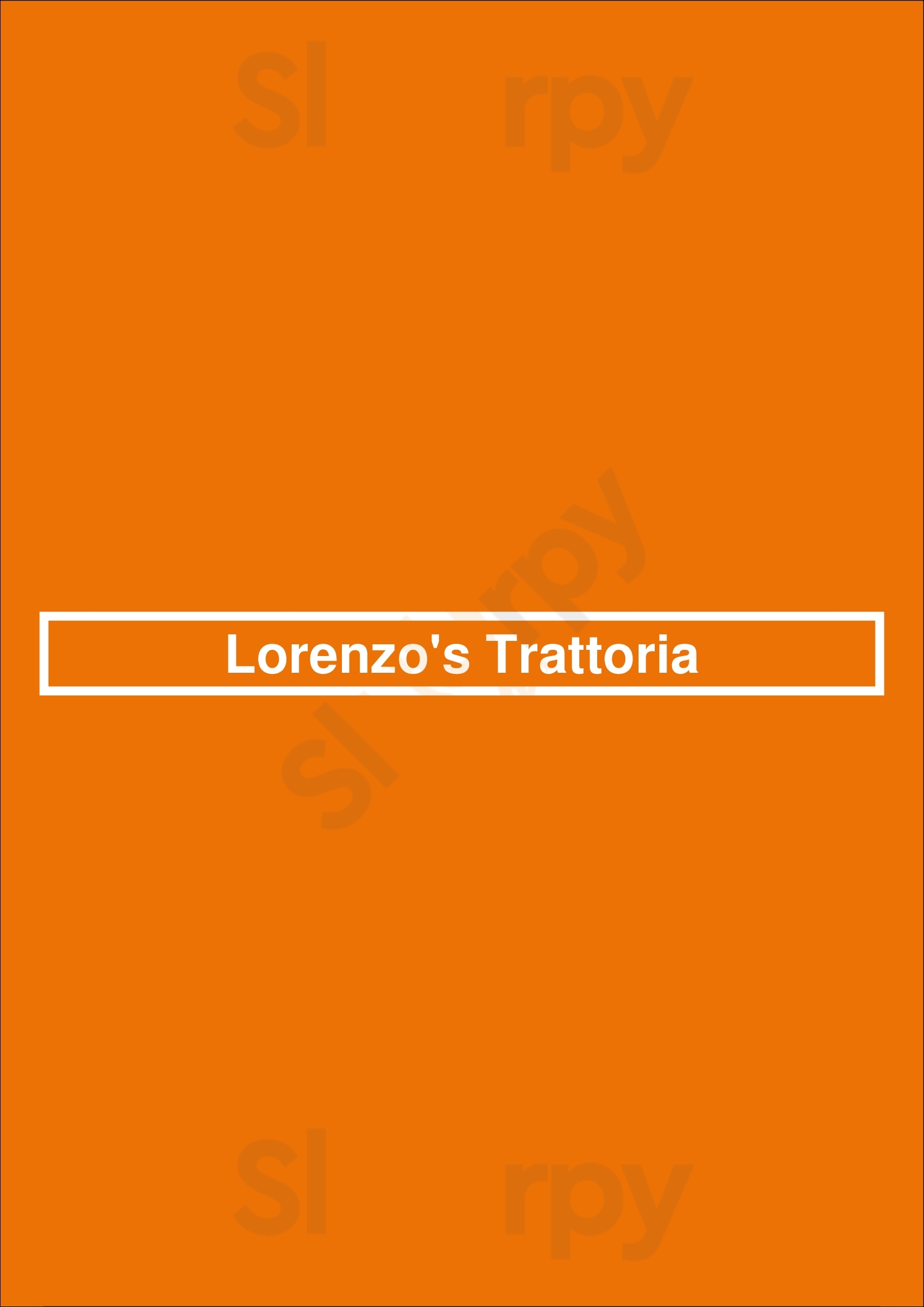 Lorenzo's Trattoria Saint Louis Menu - 1