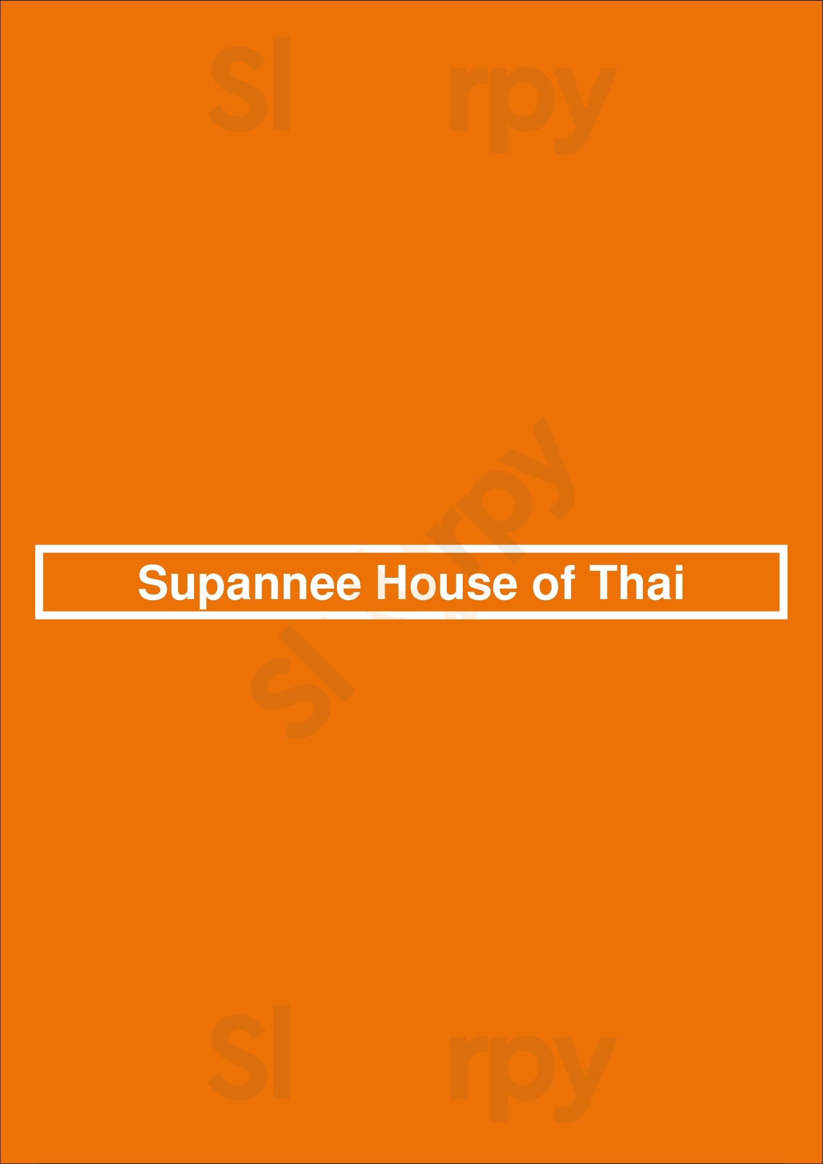 Supannee House Of Thai San Diego Menu - 1