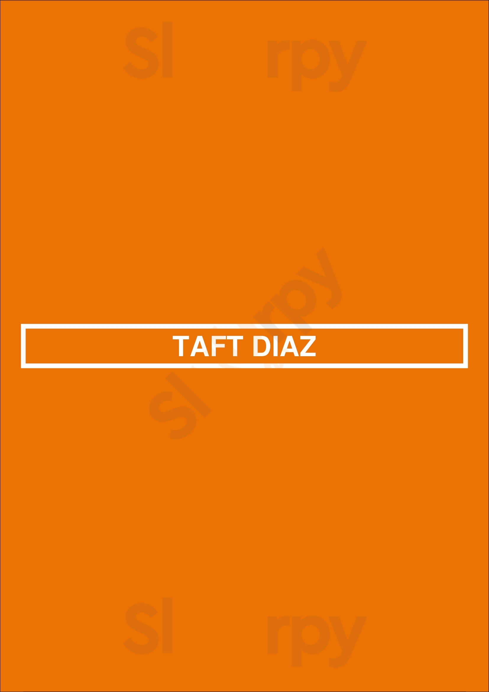 Taft Diaz El Paso Menu - 1