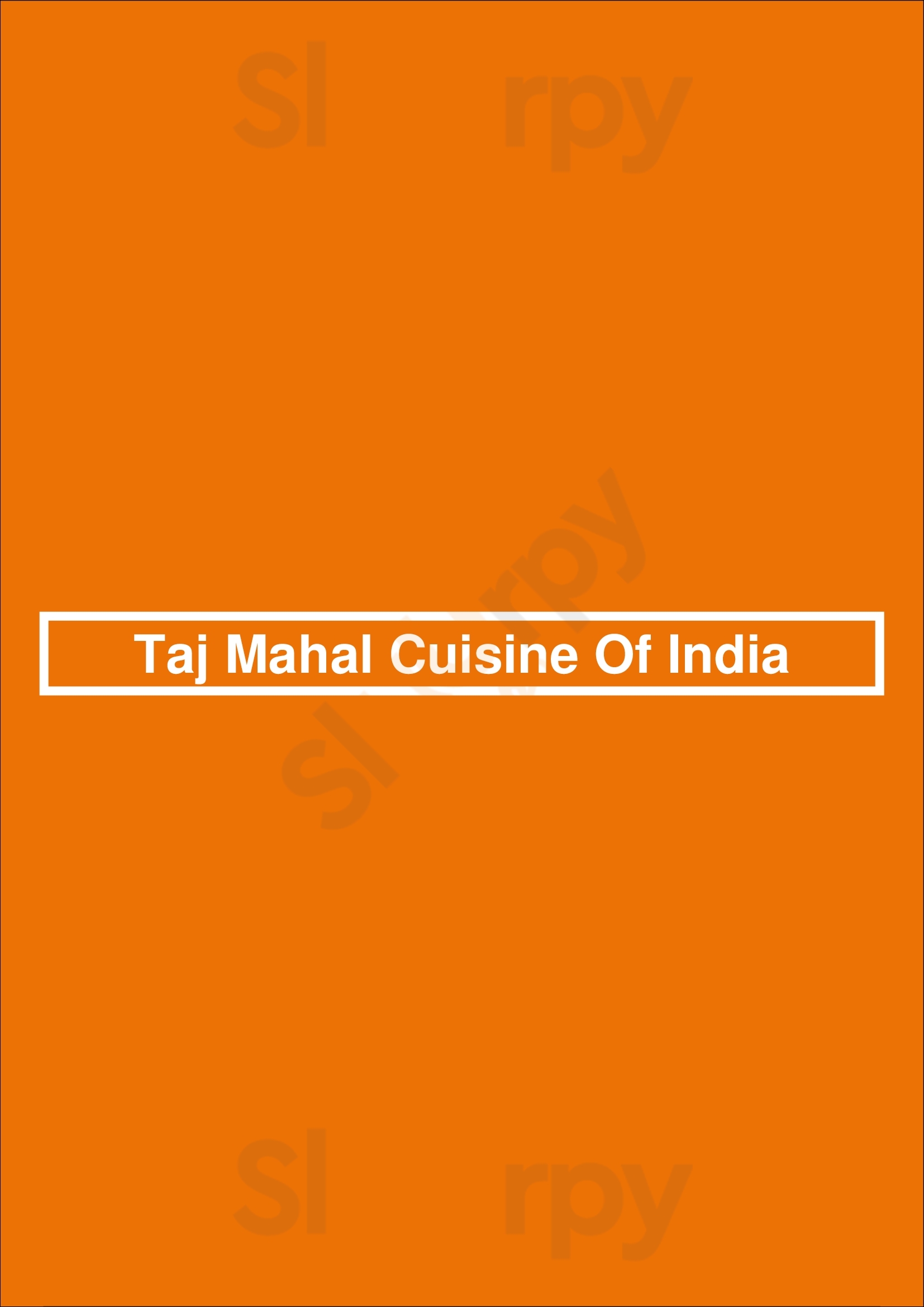 Taj Mahal Cuisine Of India Albuquerque Menu - 1