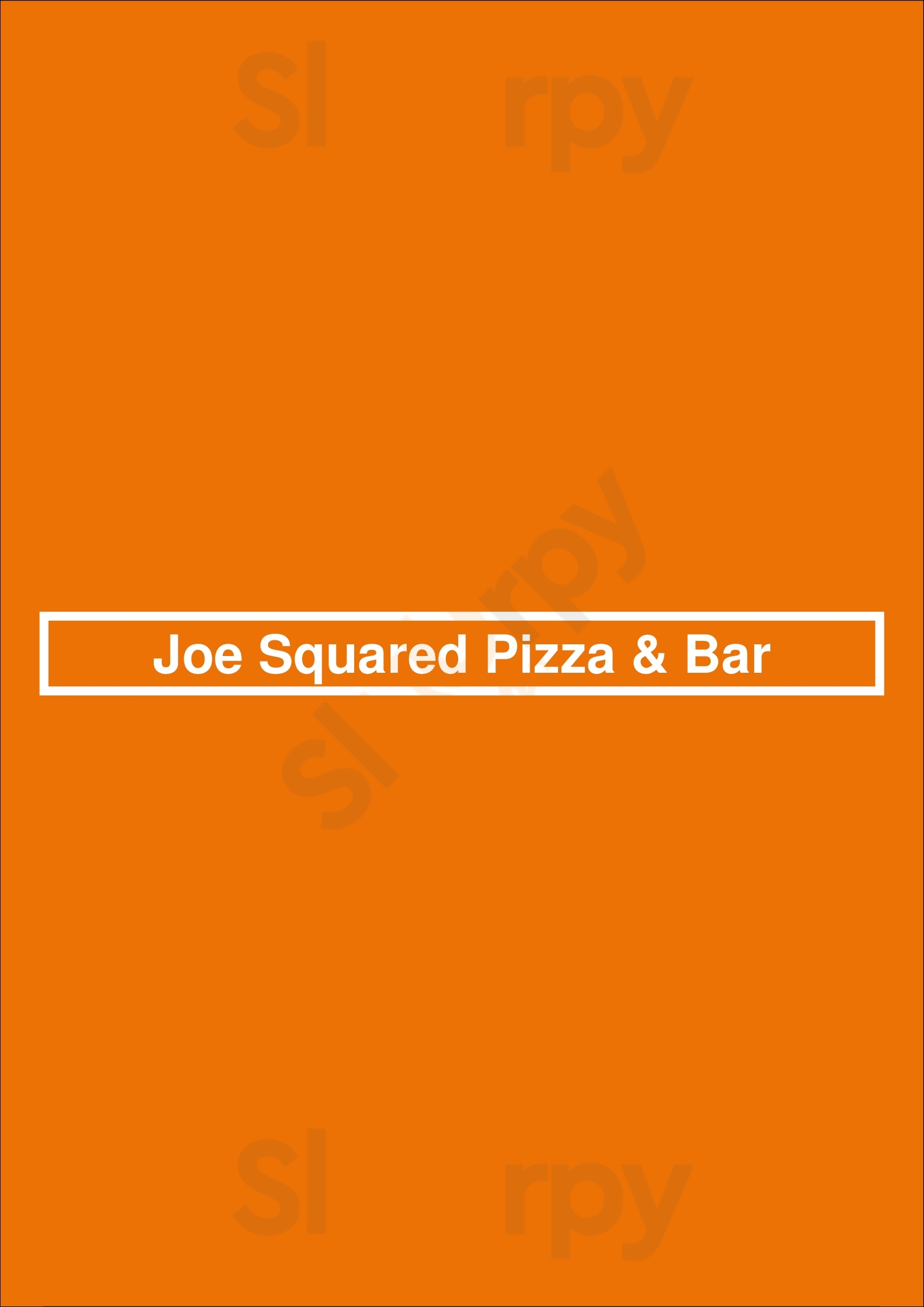 Joe Squared Pizza & Bar Baltimore Menu - 1