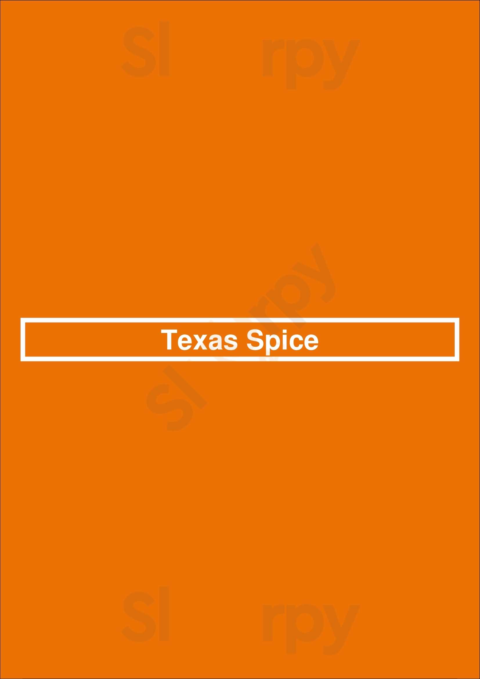 Texas Spice Dallas Menu - 1