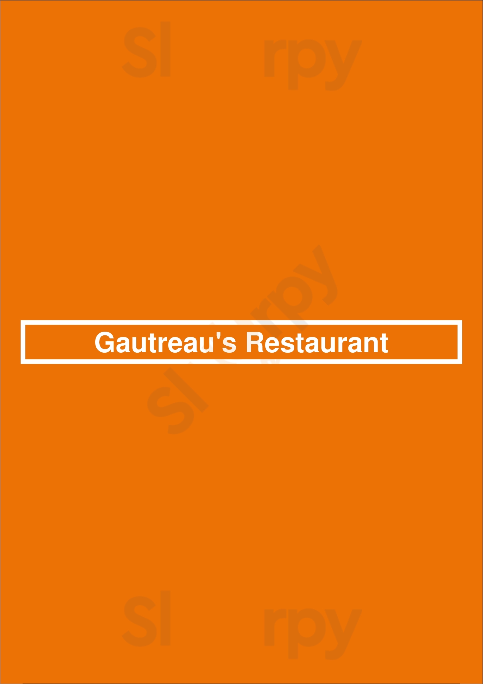 Gautreau's Restaurant New Orleans Menu - 1