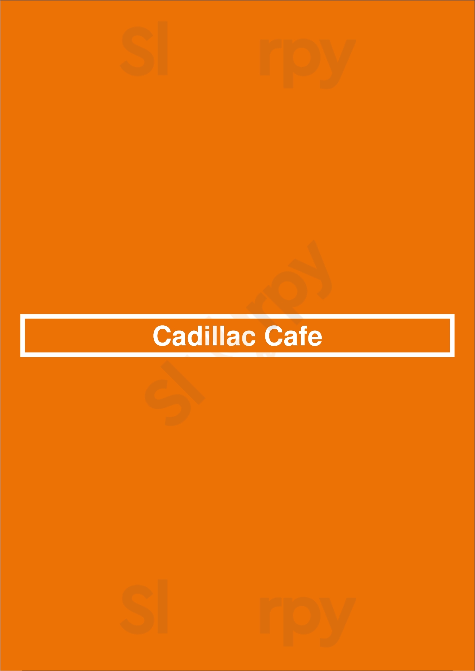 Cadillac Cafe Portland Menu - 1