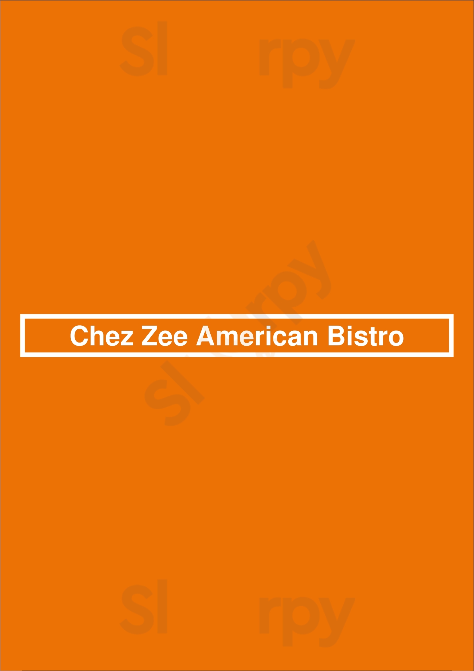 Chez Zee American Bistro Austin Menu - 1