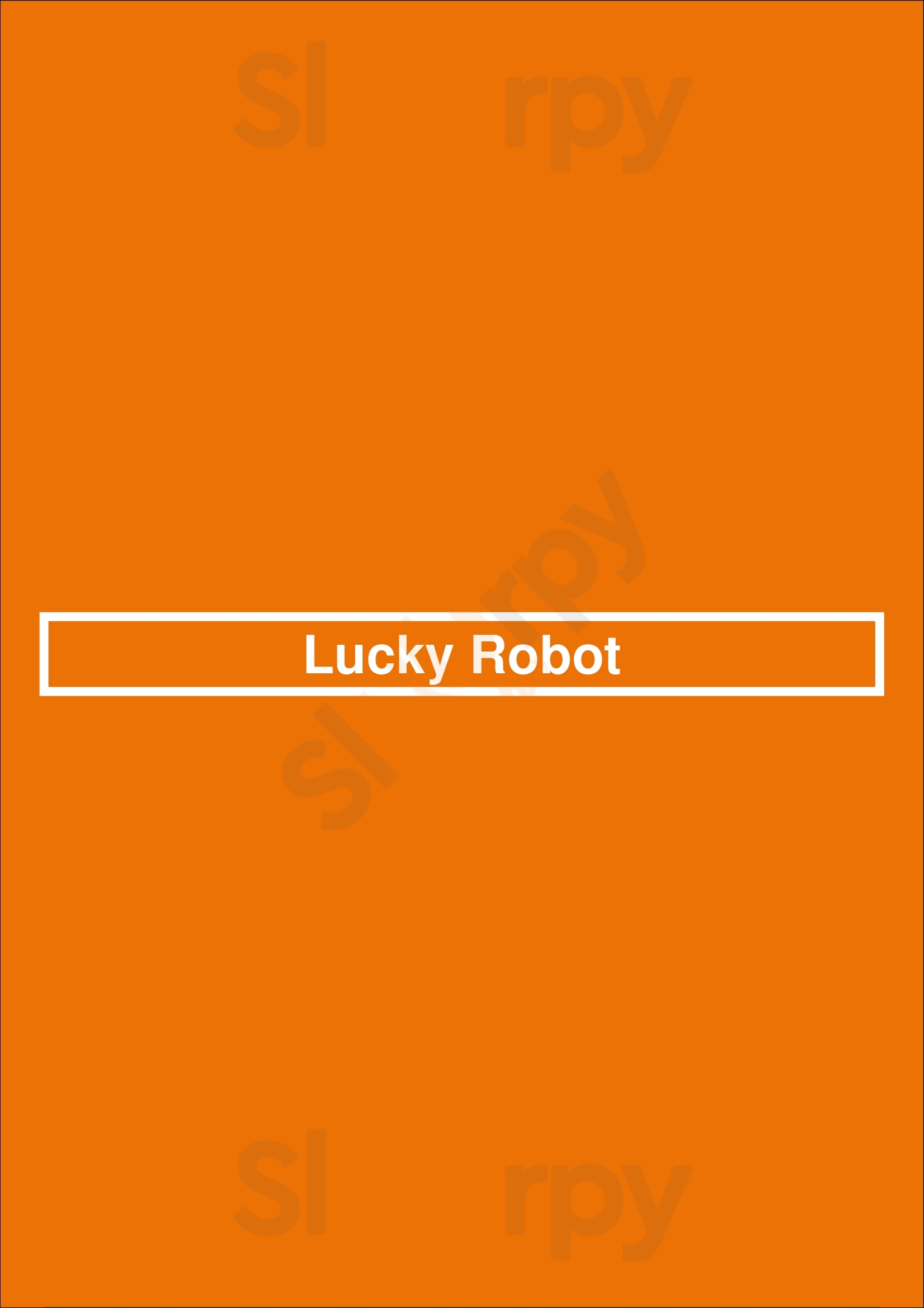 Lucky Robot Austin Menu - 1