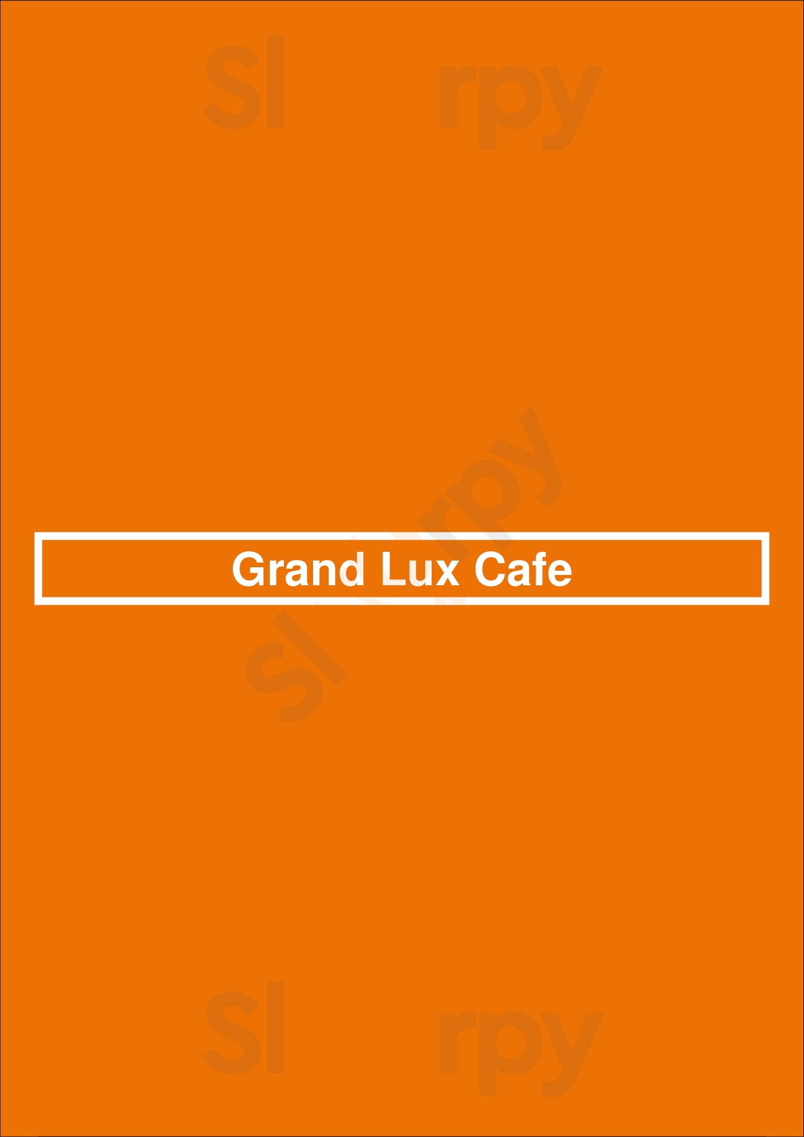 Grand Lux Cafe Dallas Menu - 1