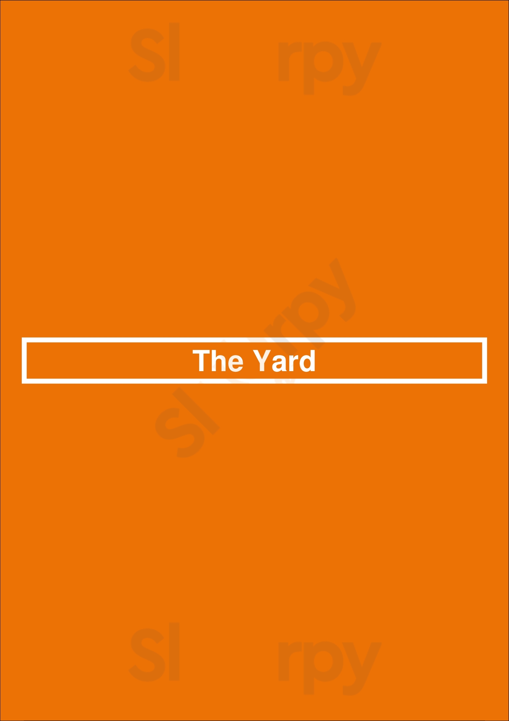The Yard Pittsburgh Menu - 1
