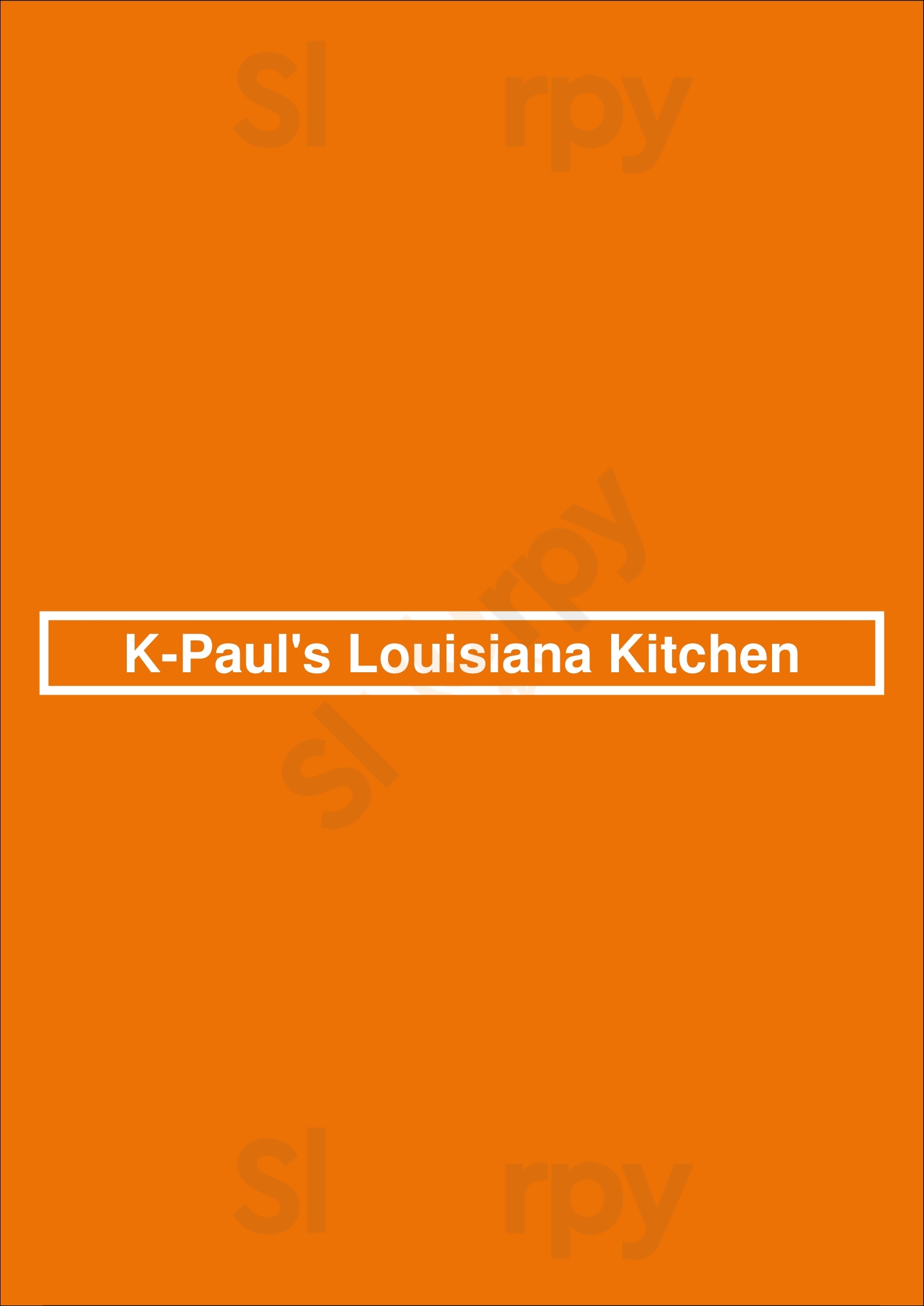 K-paul's Louisiana Kitchen New Orleans Menu - 1