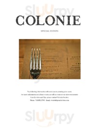 Colonie menu