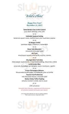 Waterbar menu