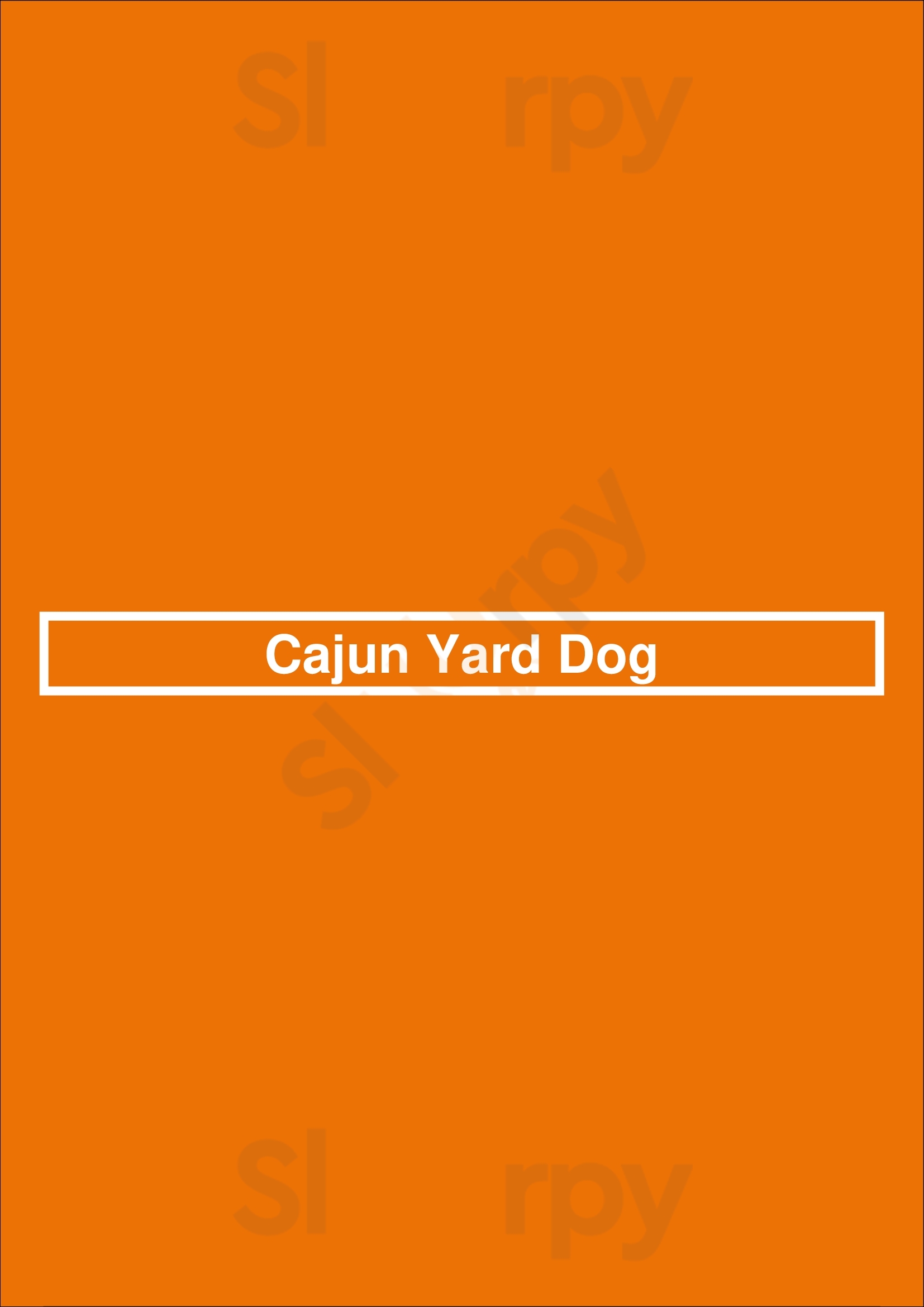 Cajun Yard Dog Charlotte Menu - 1