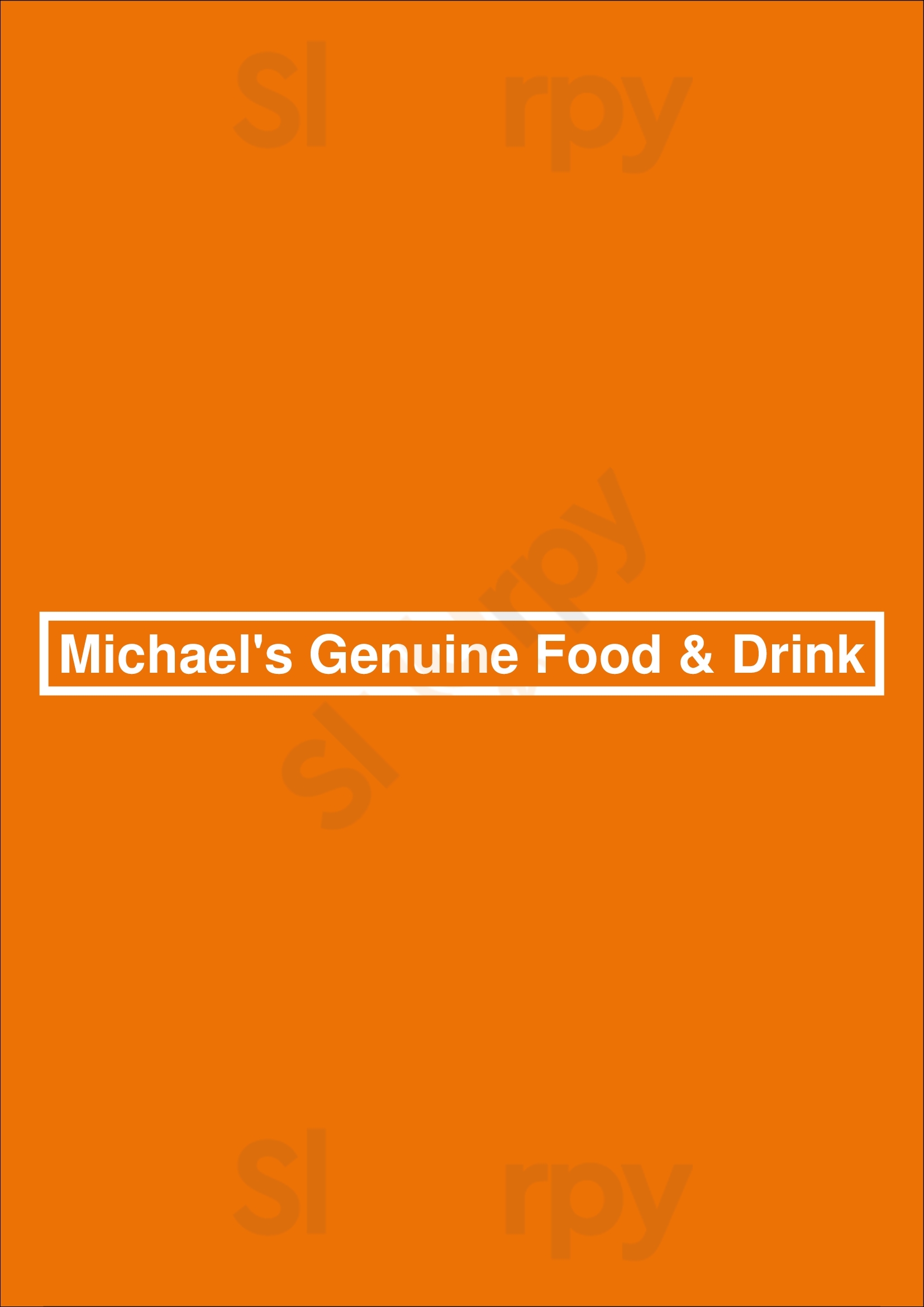 Michael's Genuine Food & Drink Miami Menu - 1