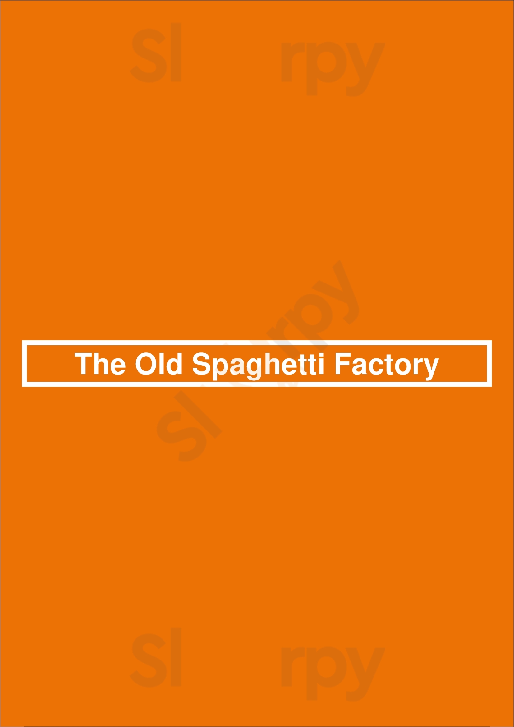The Old Spaghetti Factory San Jose Menu - 1