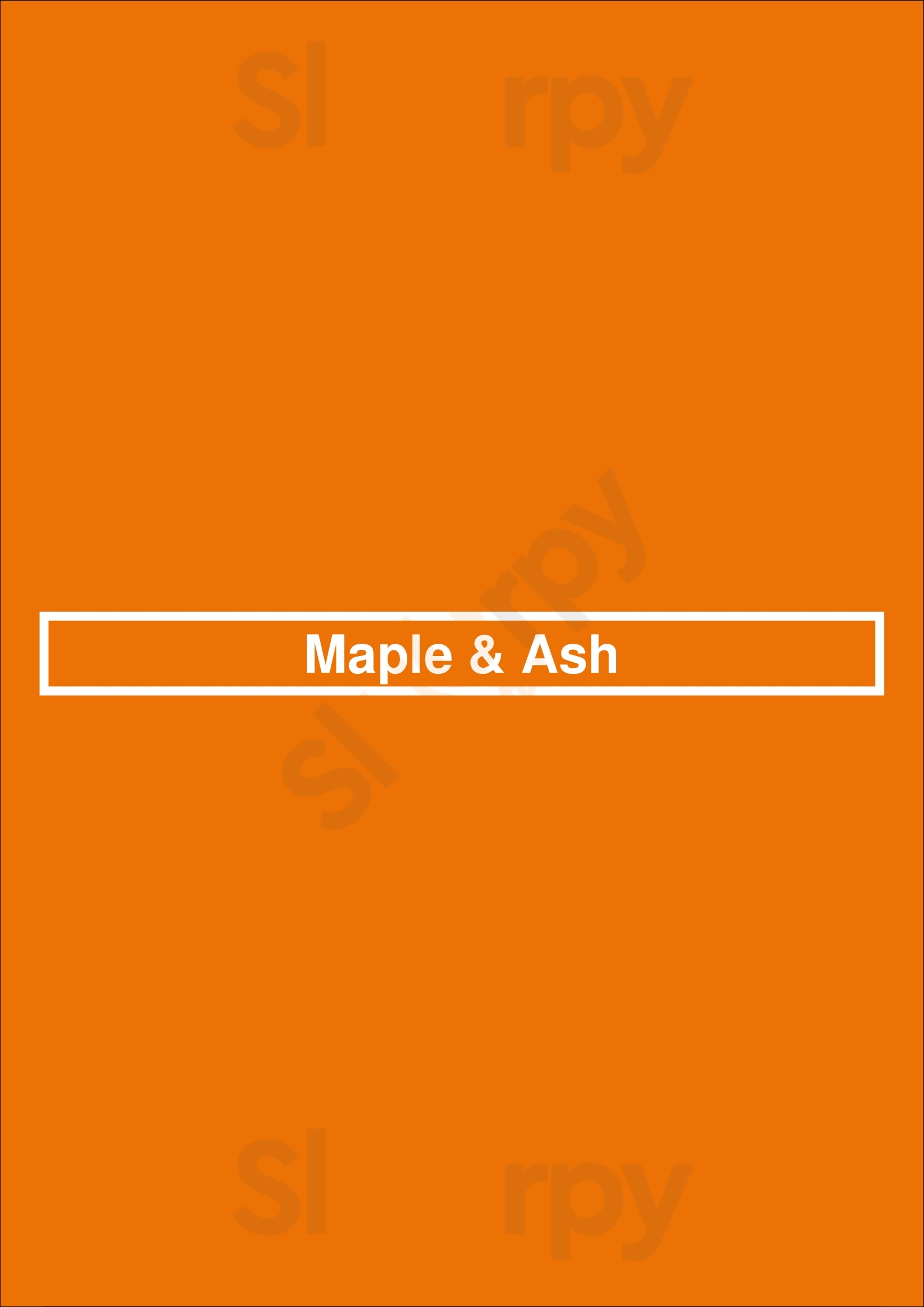 Maple & Ash Chicago Menu - 1