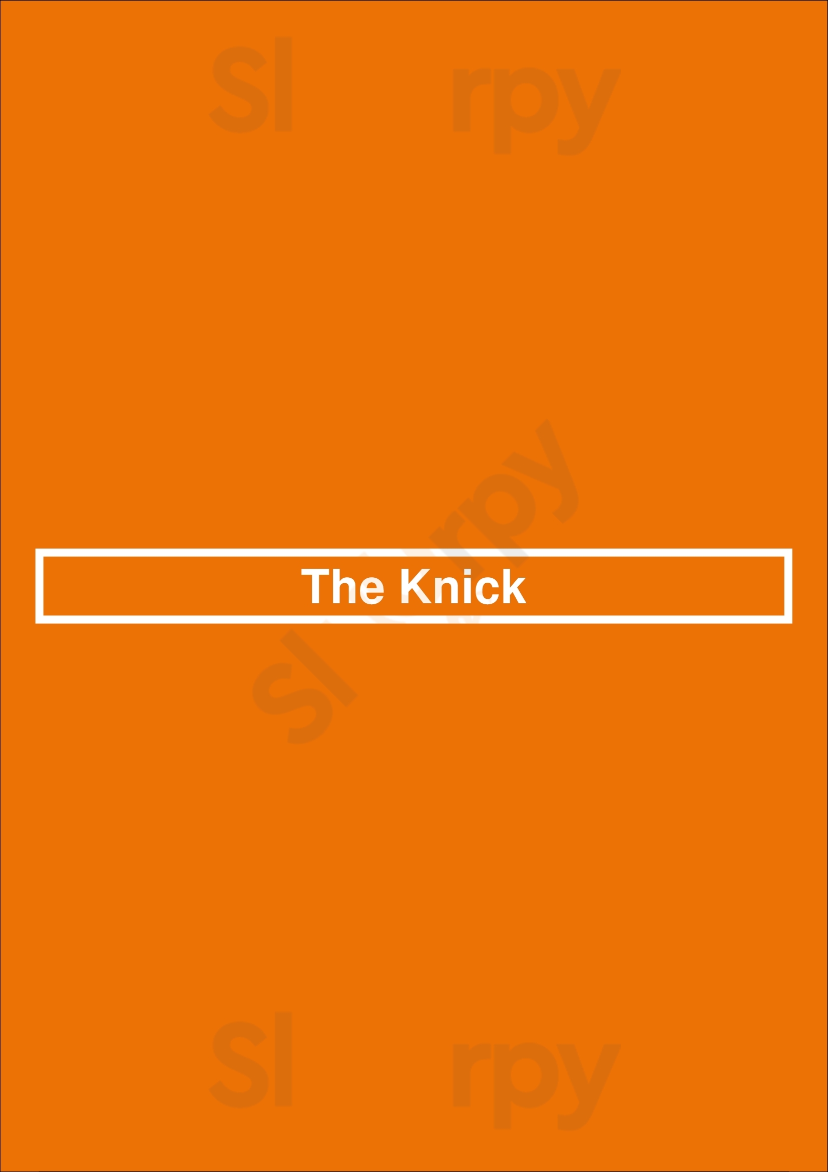 The Knick Milwaukee Menu - 1