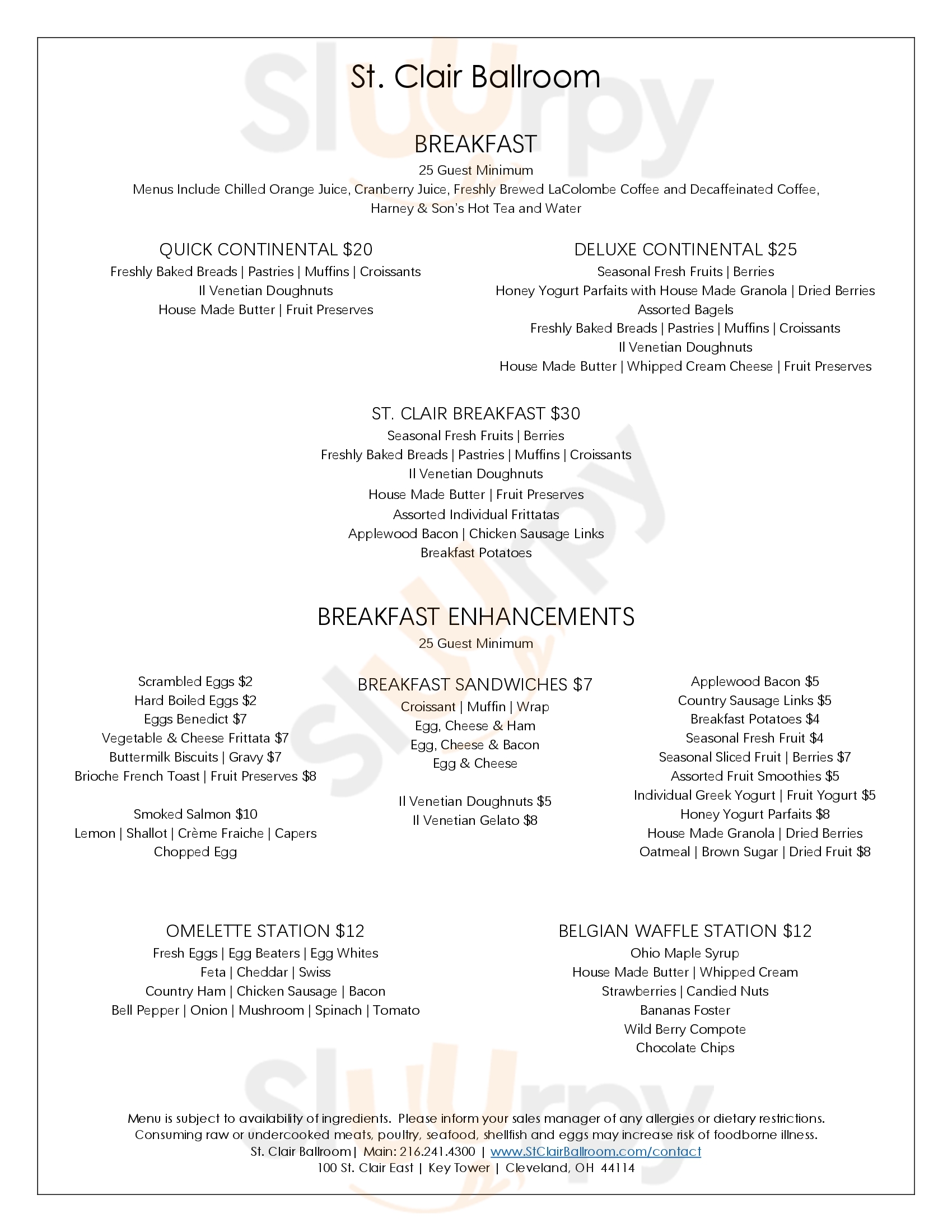 Main Menu - Il Venetian