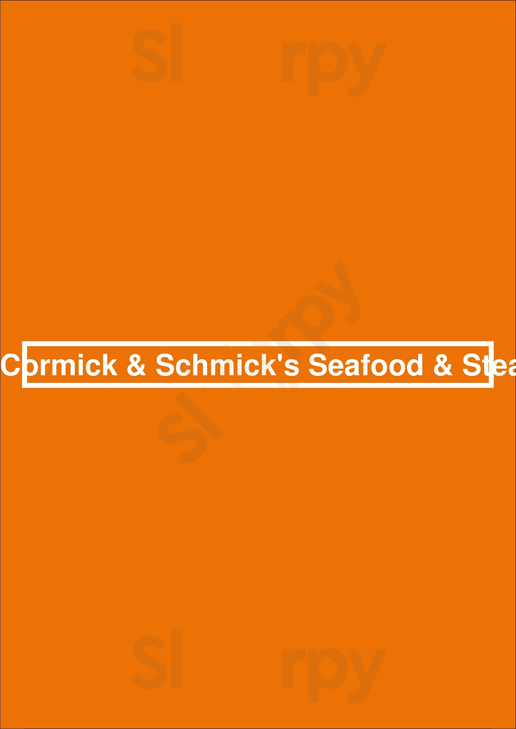 Mccormick & Schmick's Seafood & Steaks Indianapolis Menu - 1