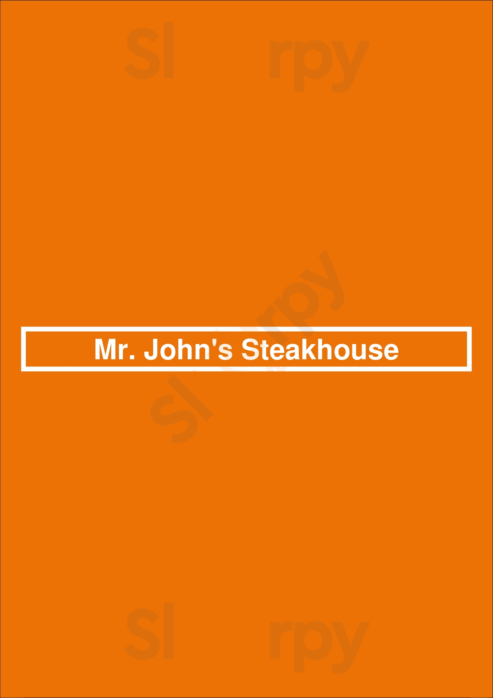 Mr. John's Steakhouse New Orleans Menu - 1