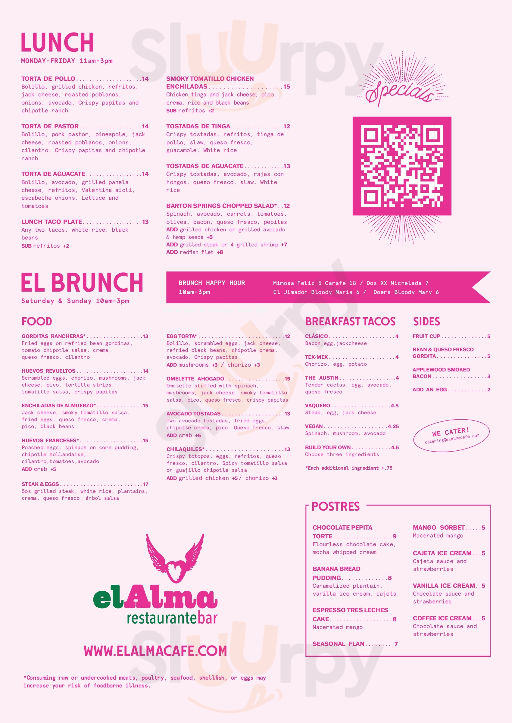 El Alma Cafe Austin Menu - 1