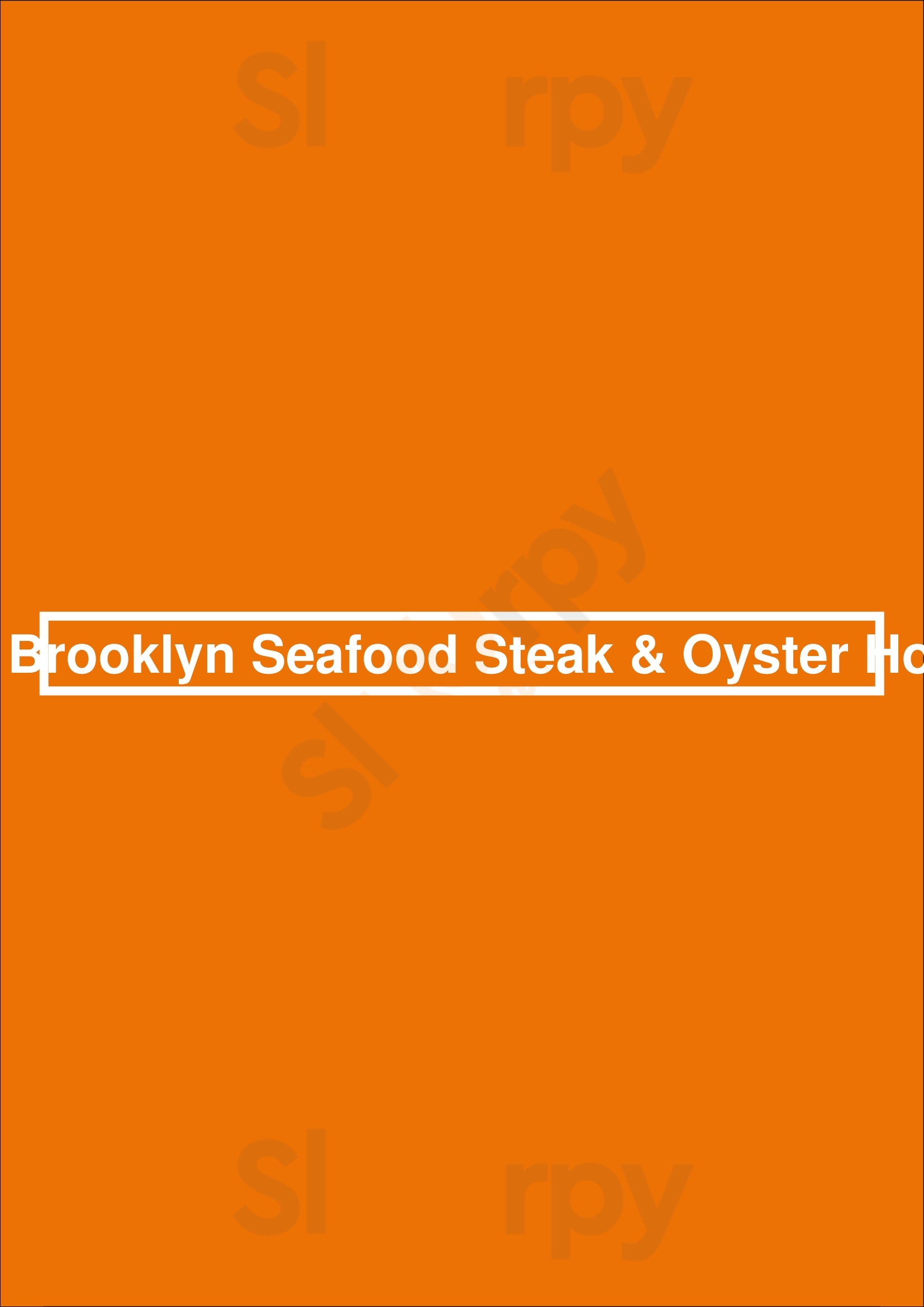 The Brooklyn Seafood Steak & Oyster House Seattle Menu - 1