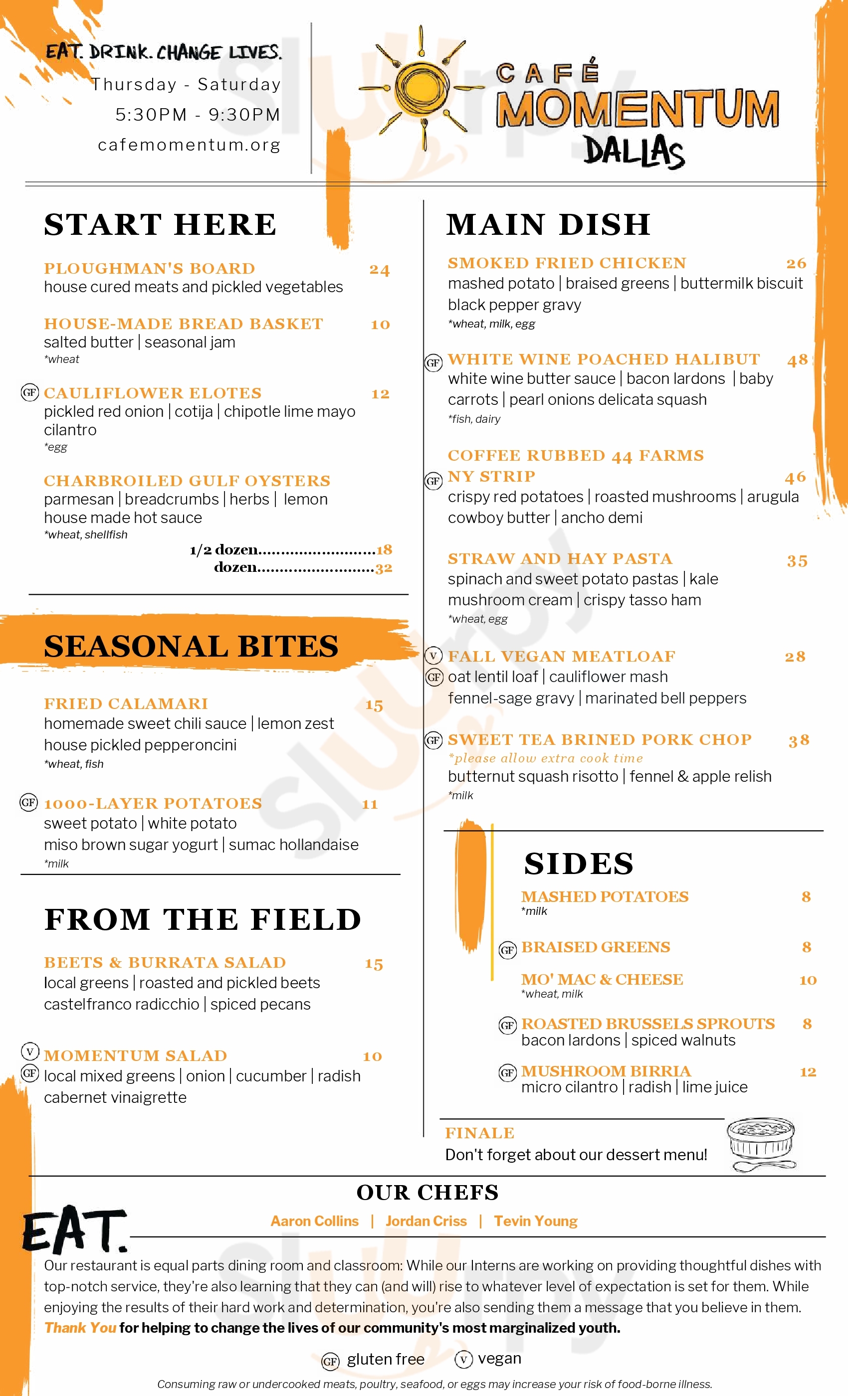 Cafe Momentum Dallas Menu - 1