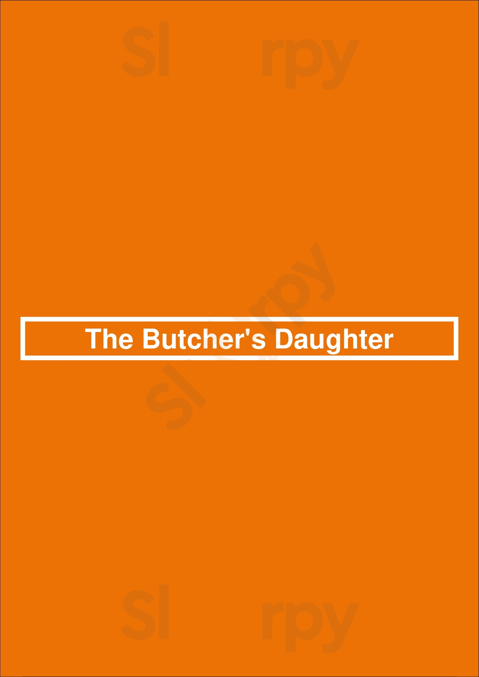 The Butcher's Daughter Los Angeles Menu - 1