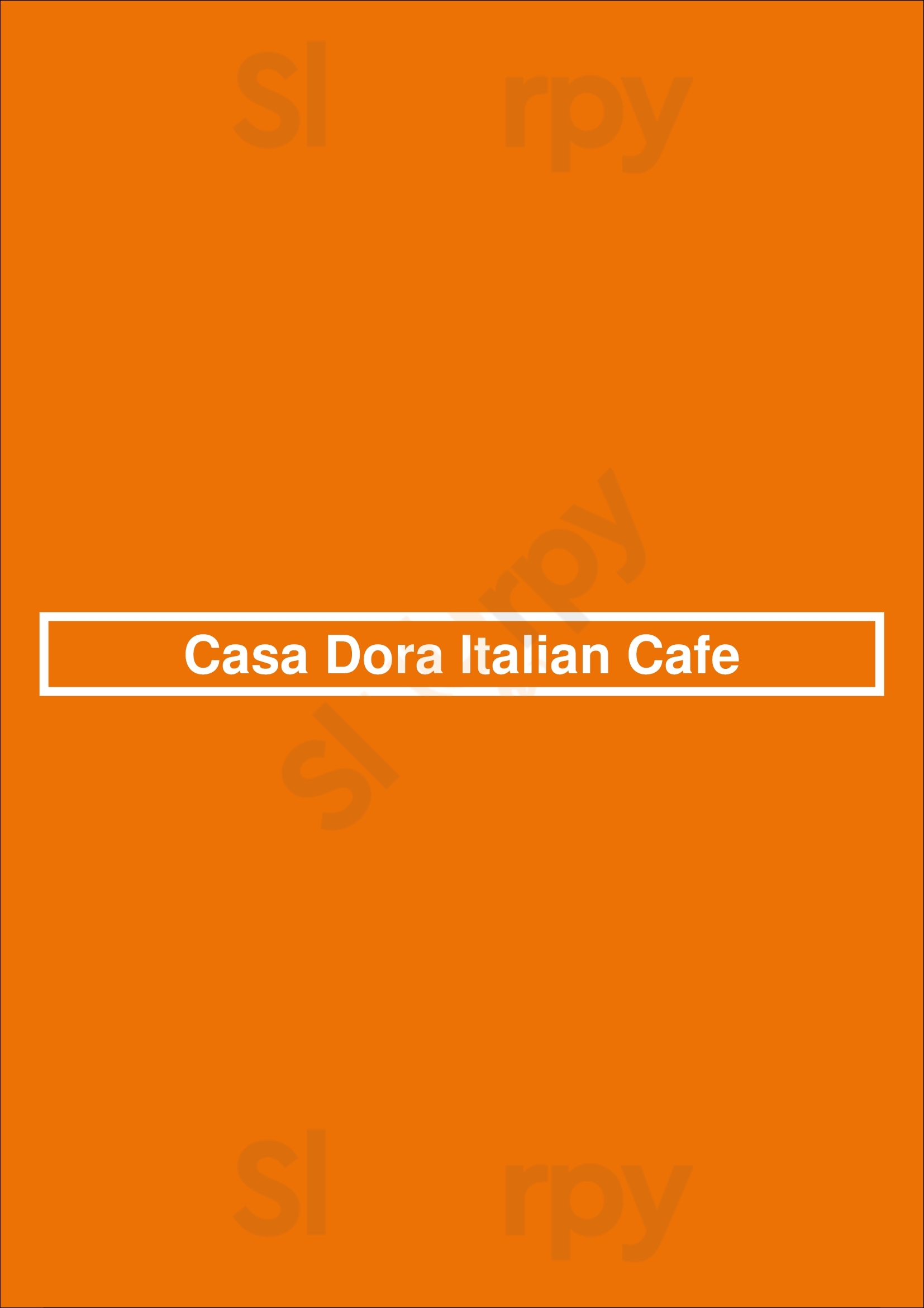 Casa Dora Italian Cafe Jacksonville Menu - 1