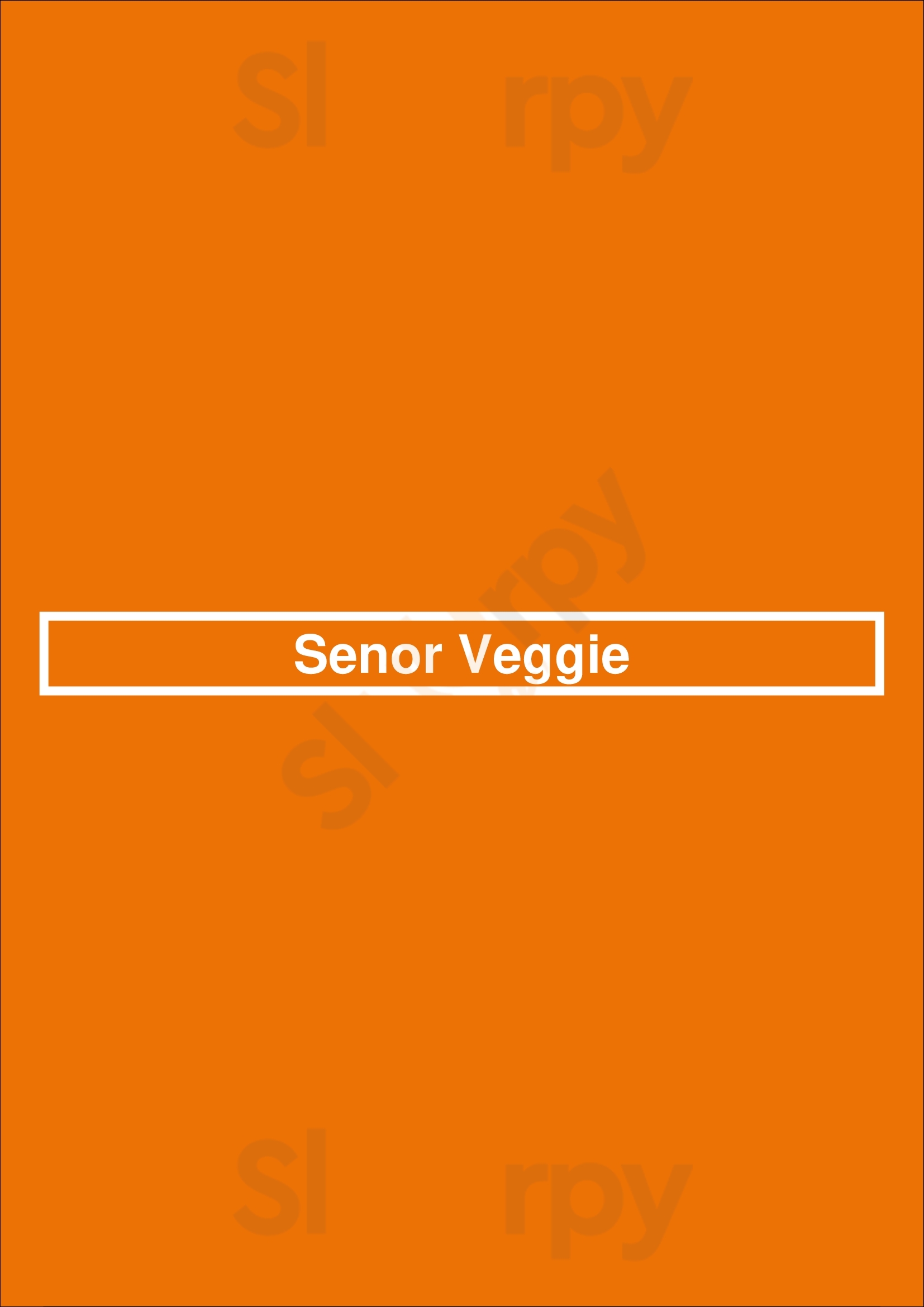 Senor Veggie San Antonio Menu - 1