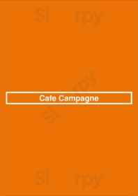 Cafe Campagne menu