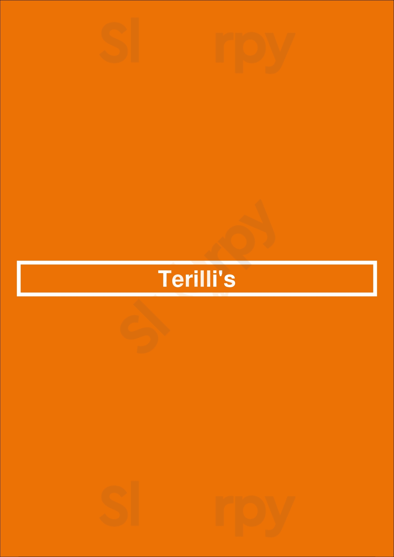 Terilli's Dallas Menu - 1
