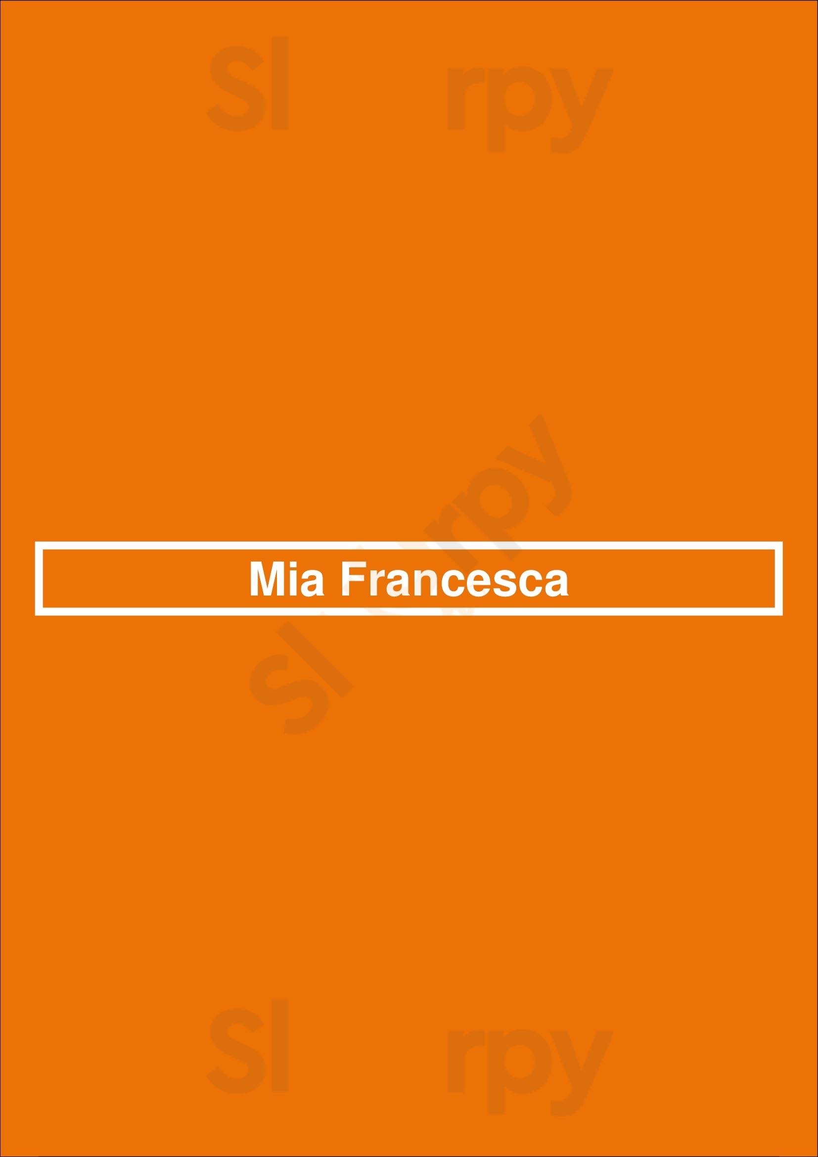 Mia Francesca Chicago Menu - 1