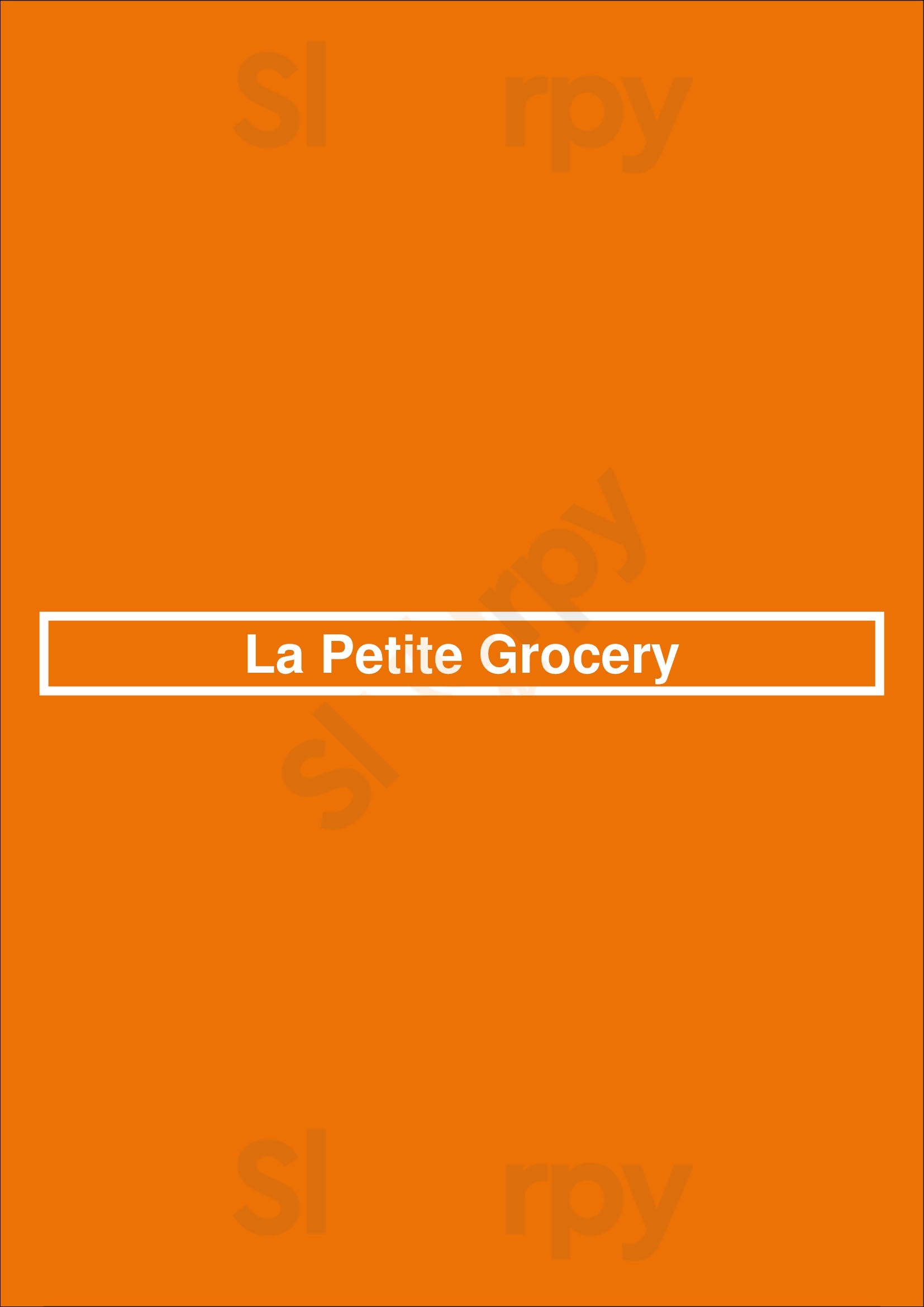 La Petite Grocery New Orleans Menu - 1