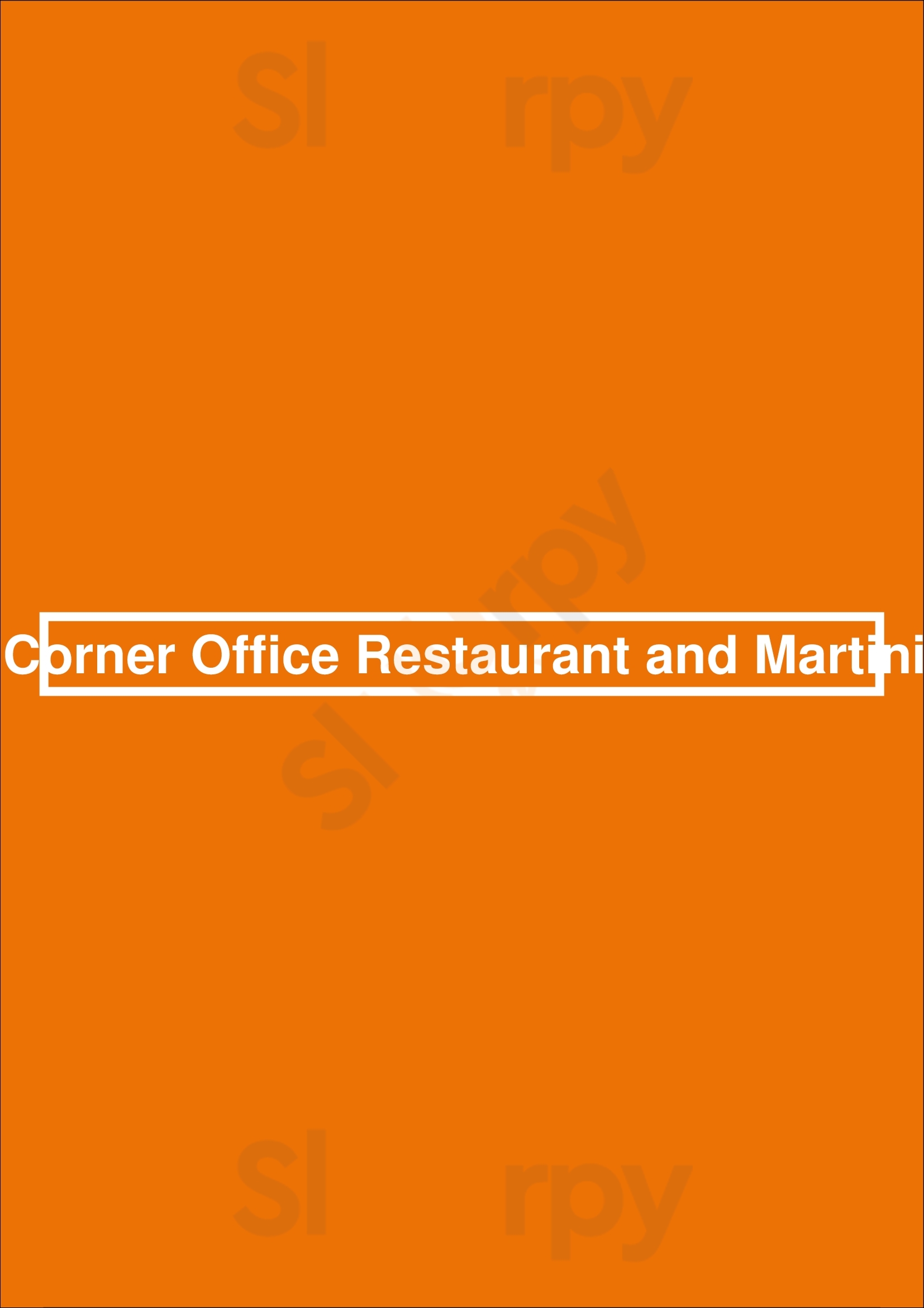 The Corner Office Restaurant And Martini Bar Denver Menu - 1