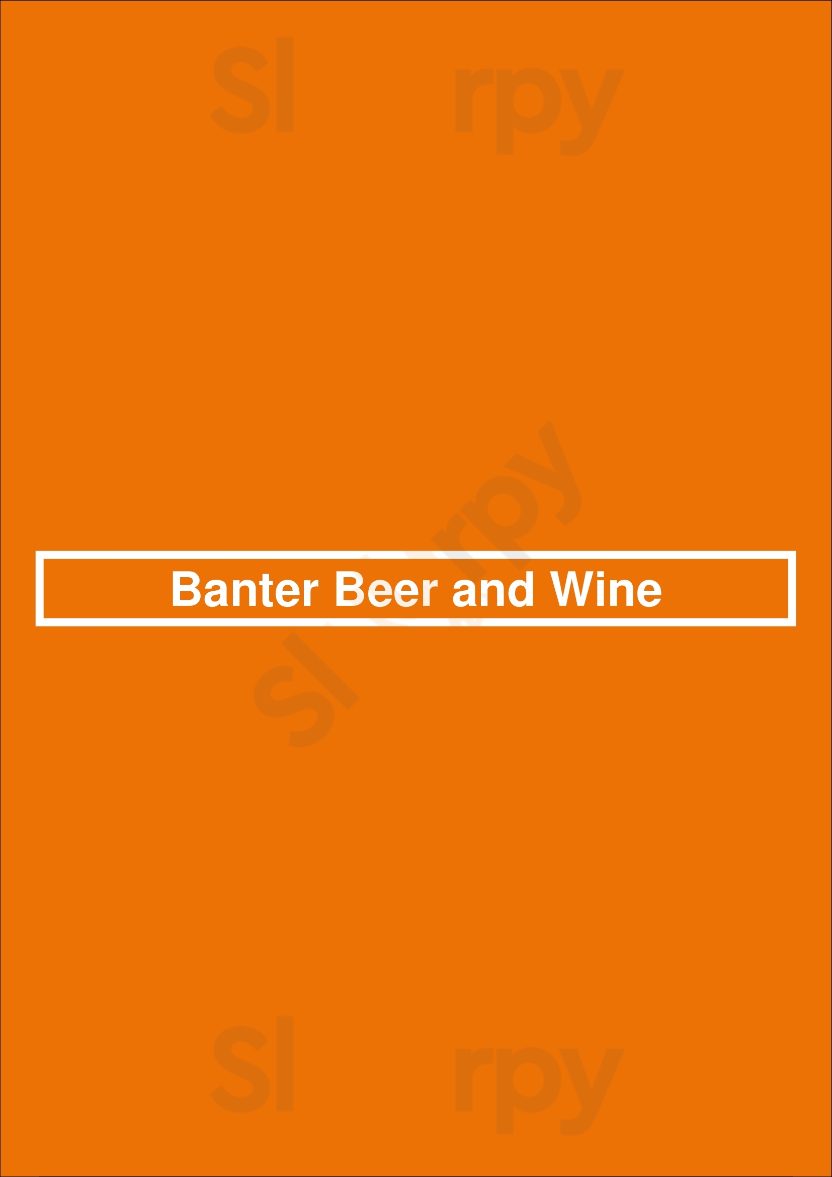 Banter Beer And Wine Cleveland Menu - 1
