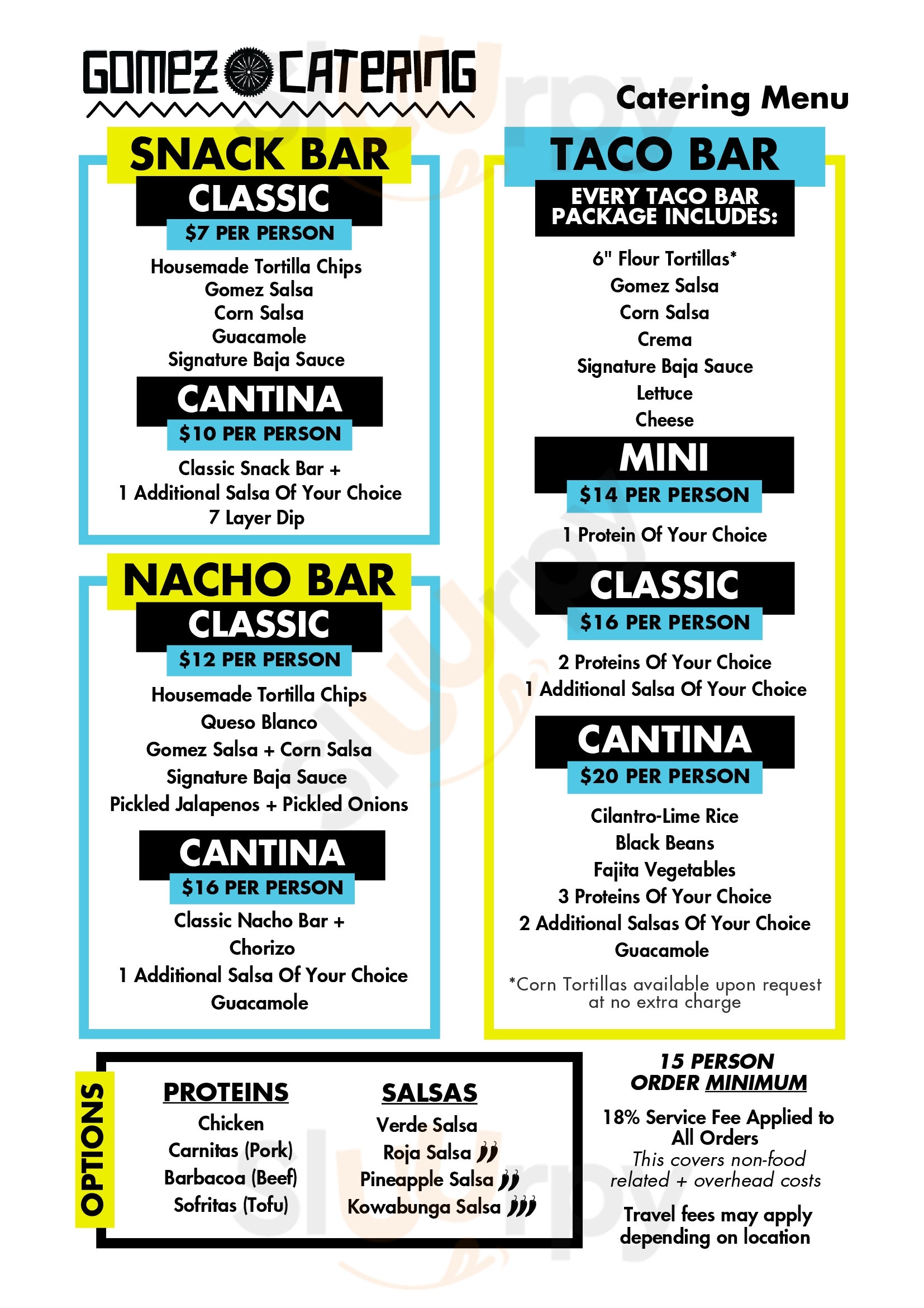 Main Menu - Gomez Salsa