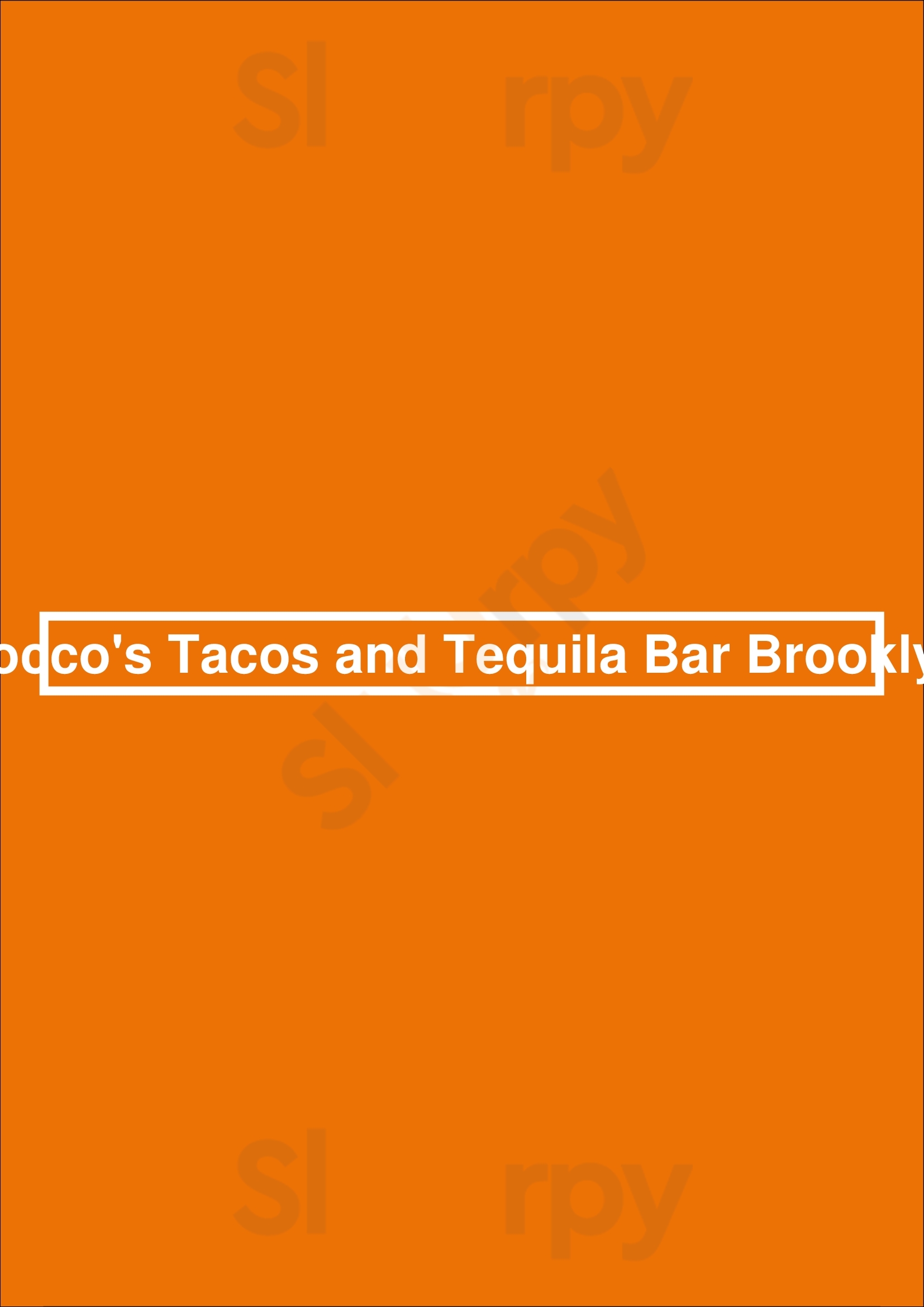 Rocco's Tacos And Tequila Bar Brooklyn Brooklyn Menu - 1