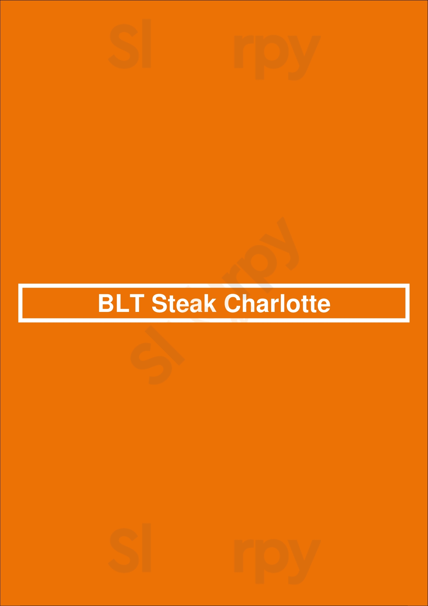 Blt Steak Charlotte Charlotte Menu - 1