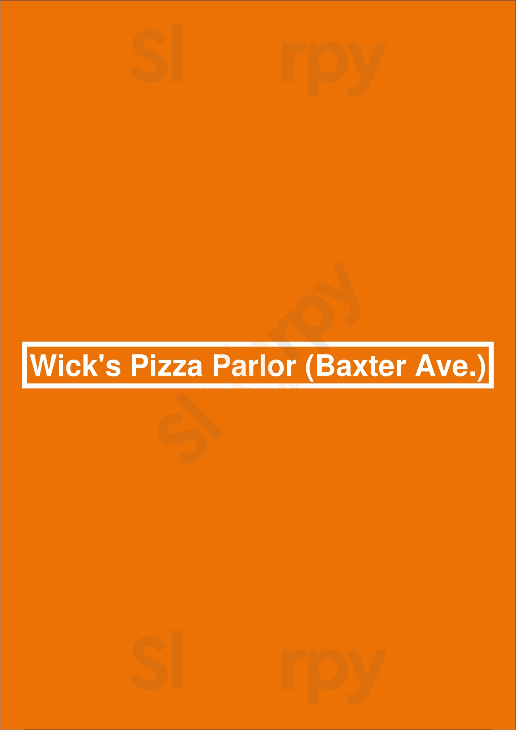 Wick's Pizza Parlor (baxter Ave.) Louisville Menu - 1