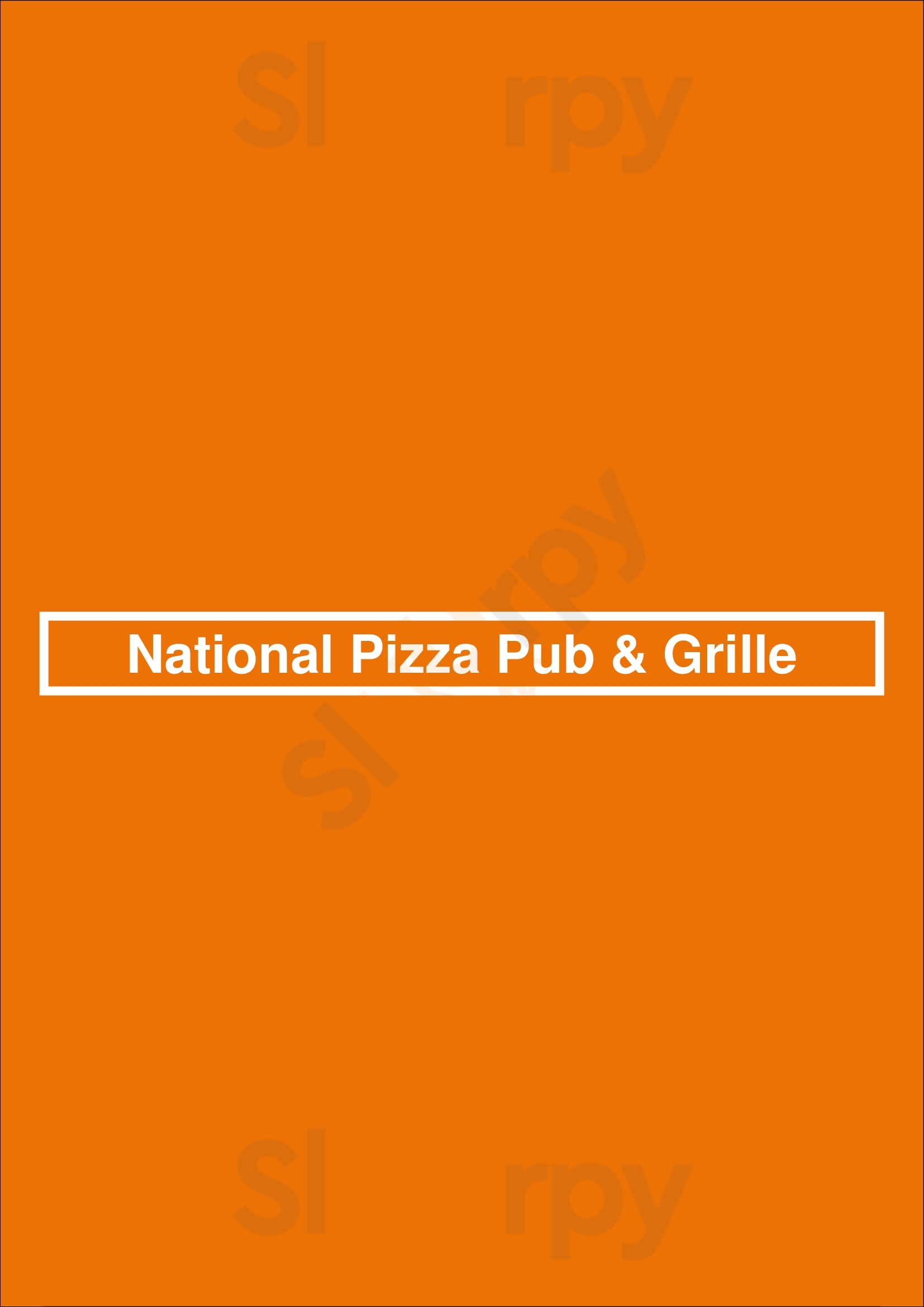 National Pizza Pub & Grille Milwaukee Menu - 1